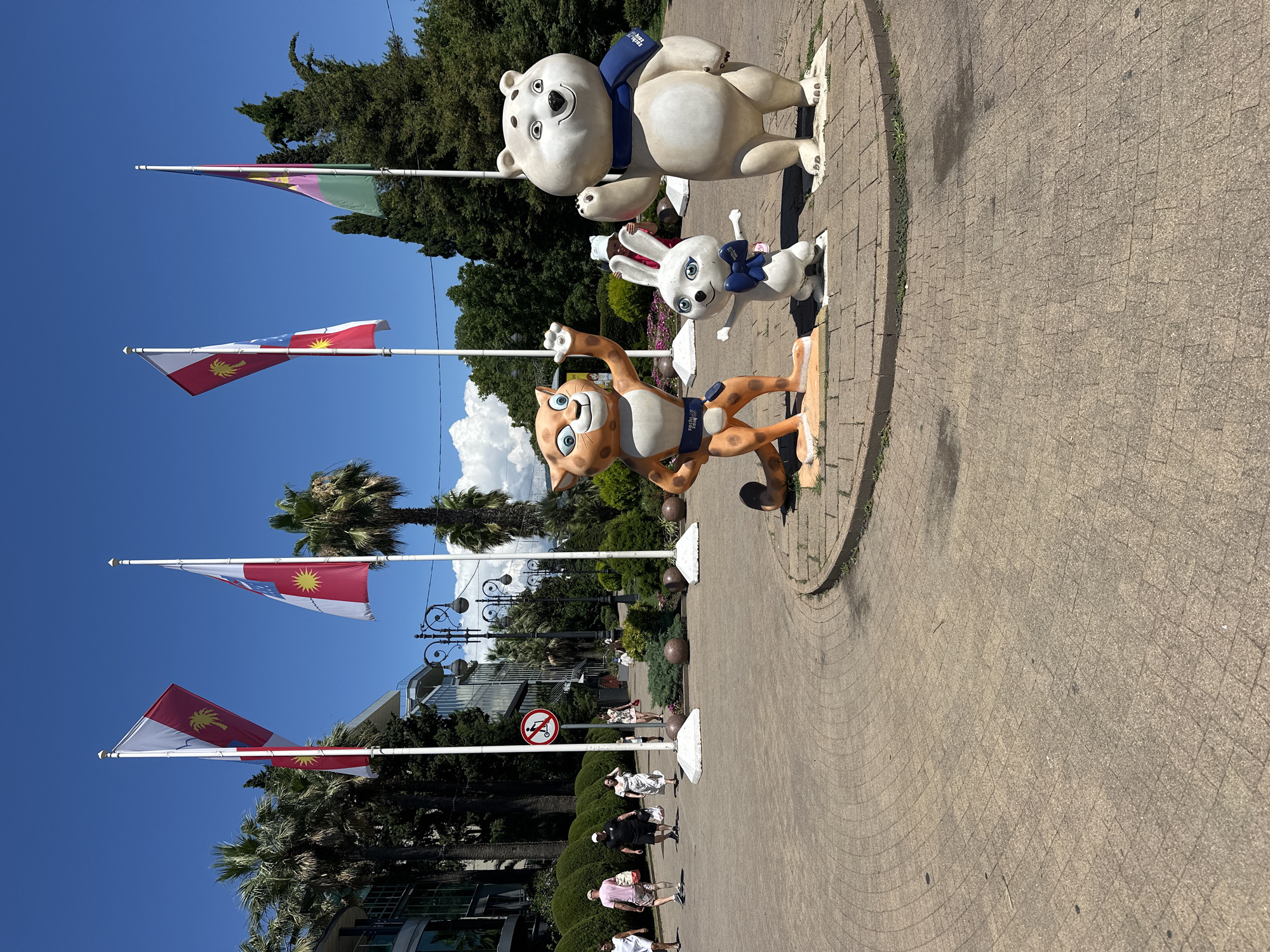 Sochi's seafront promenade and its landmark victory monument