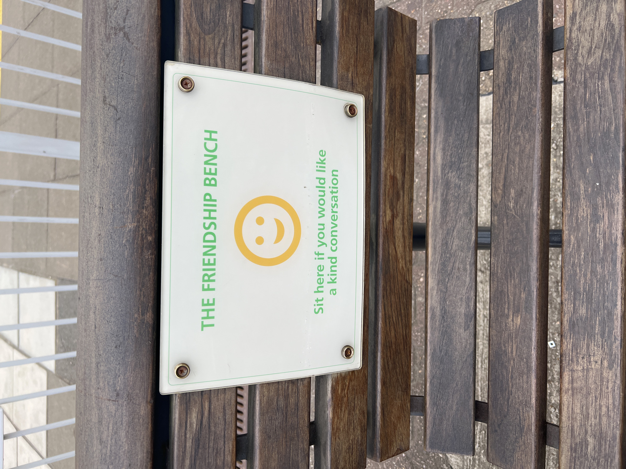 London Friendship Bench documented in public space