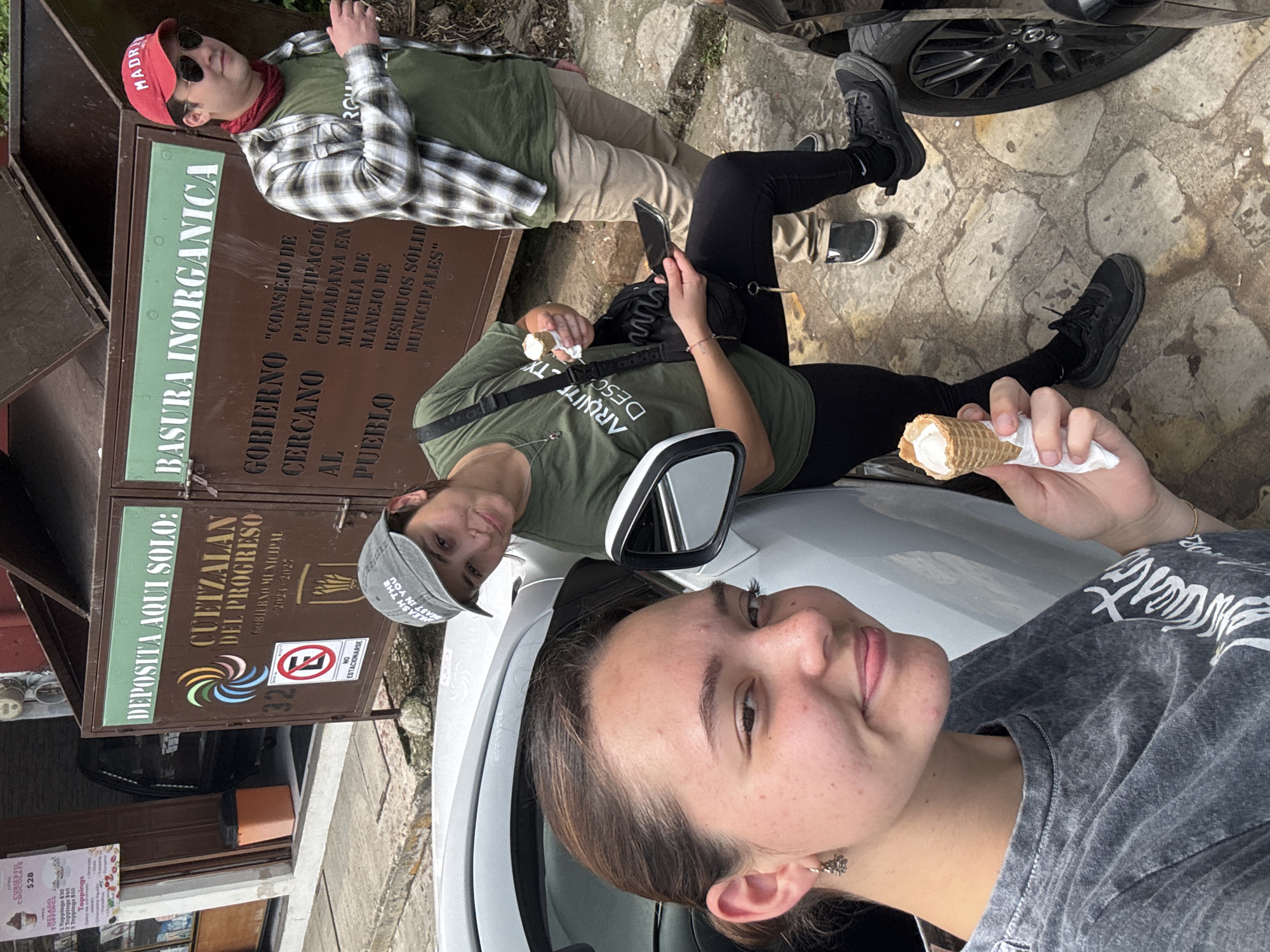 Tourists enjoy ice cream, explore historic Cuetzalan streets