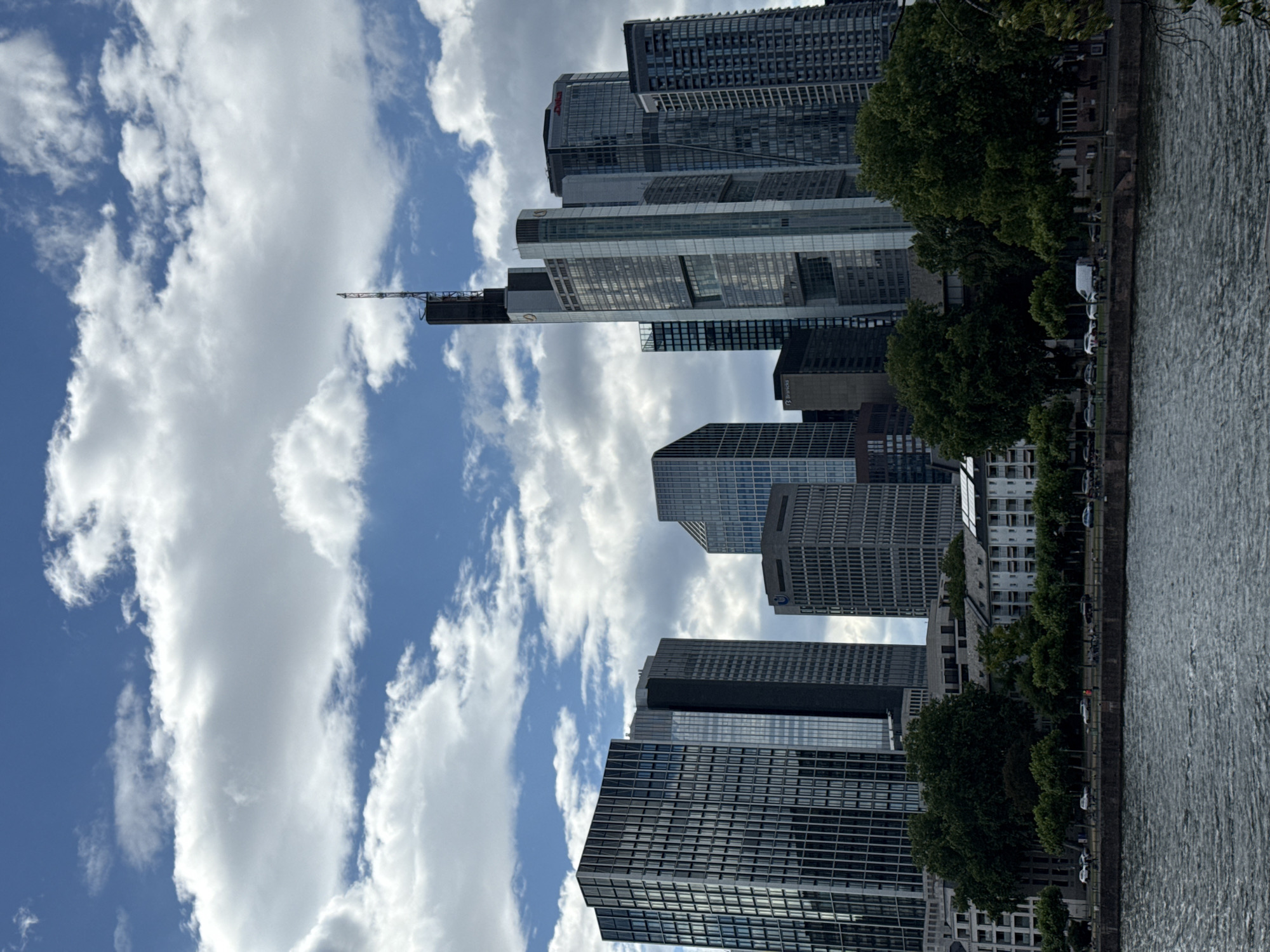 Frankfurt skyline rises above the Main River