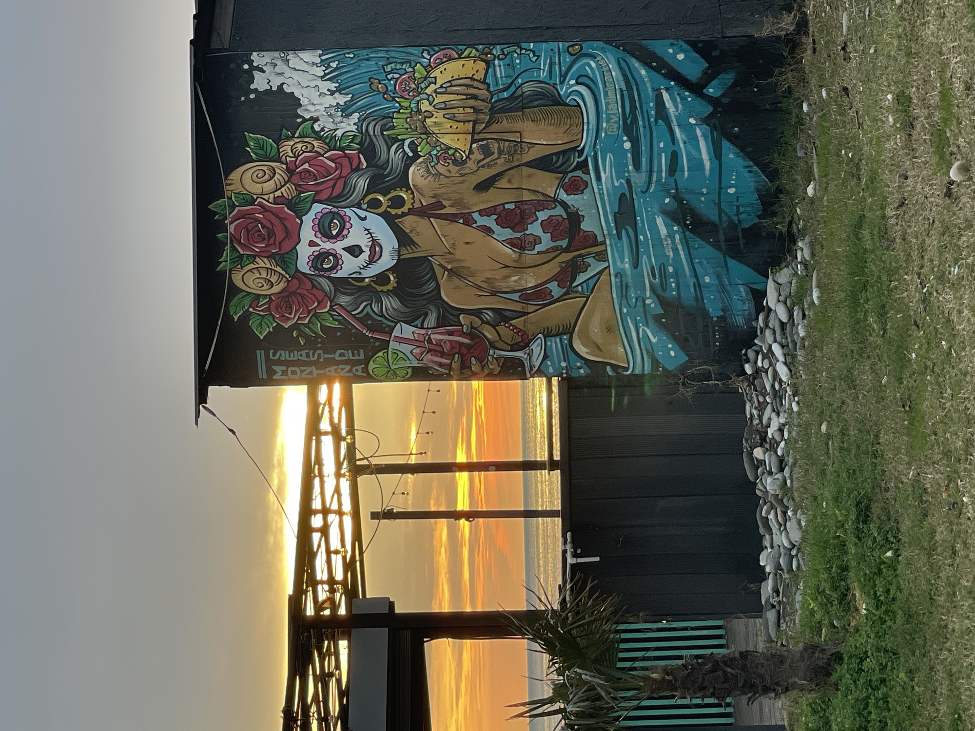 Sunset waterfront scenes documented across Batumi, Georgia boulevard
