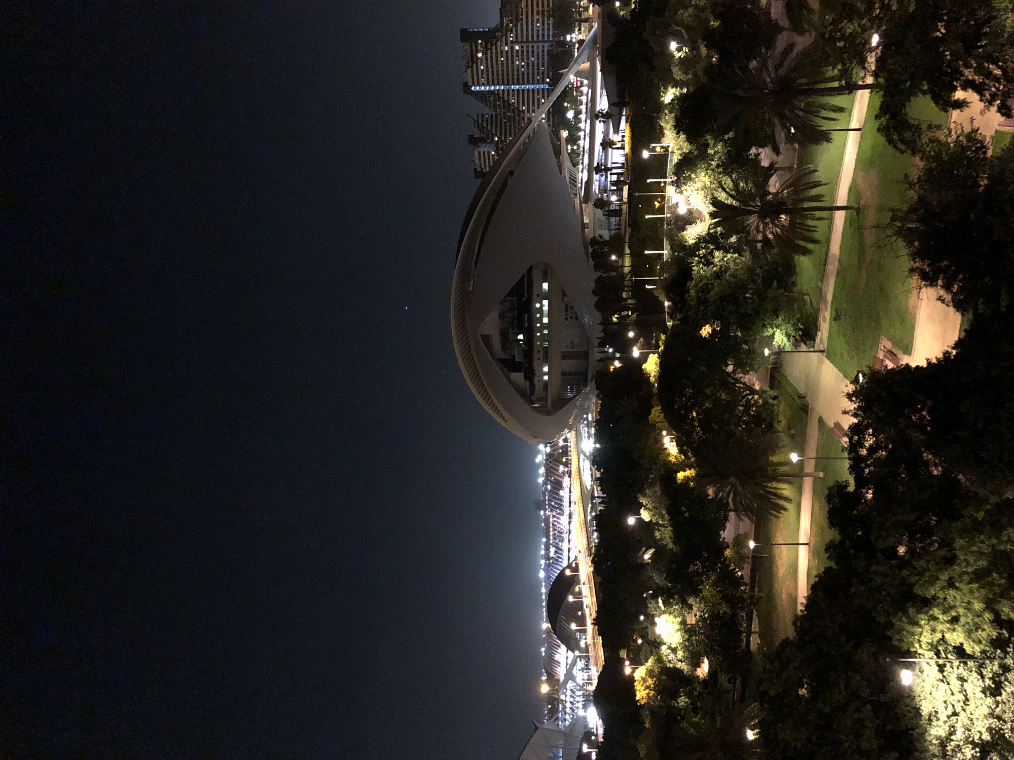 City of Arts and Sciences lit up on a Valencia night