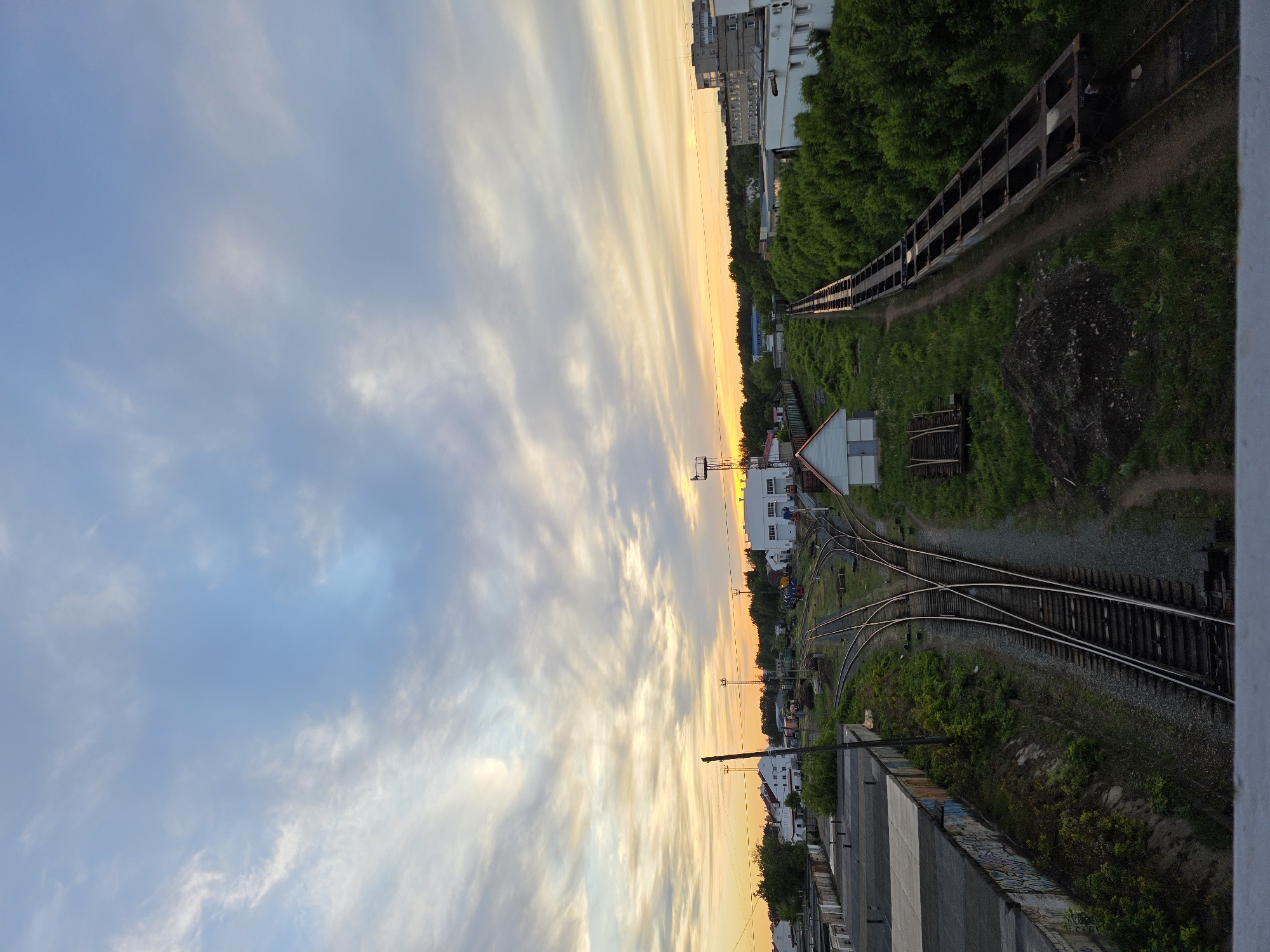 Sunset scenes captured across Chaikovsky, Russia during evening commute