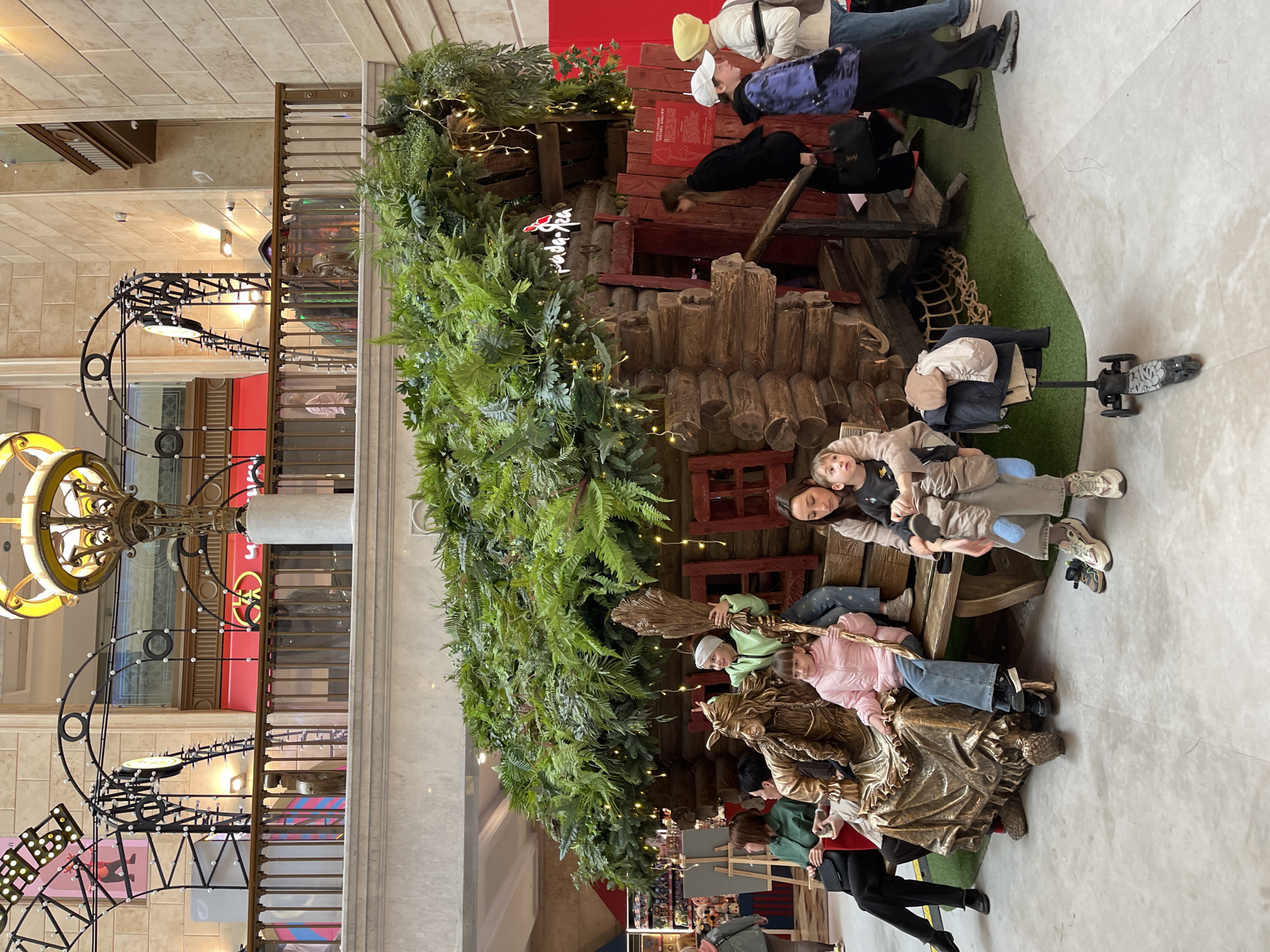 Moscow shoppers explore themed displays at Central Children's Store