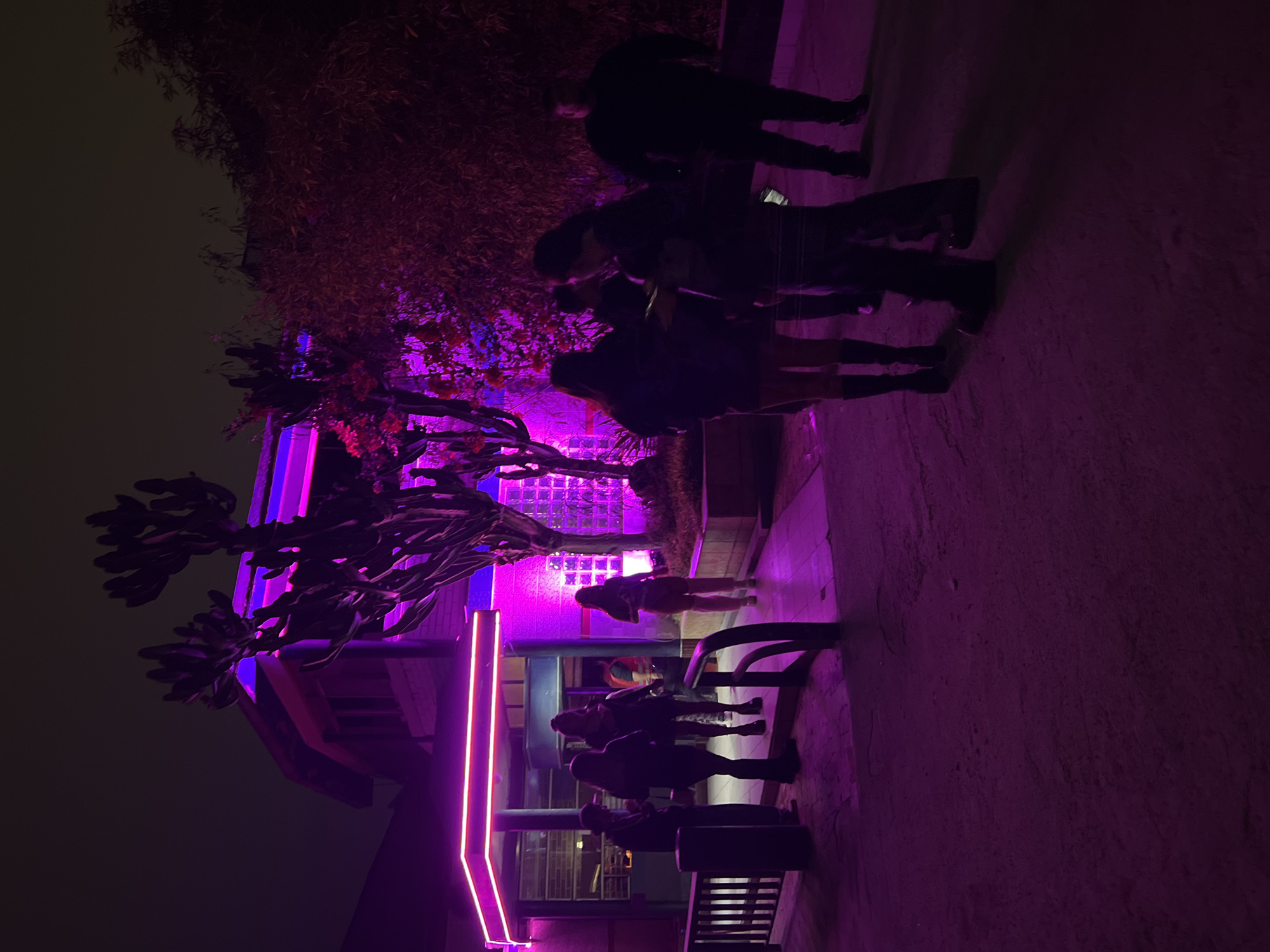 Late-night gathering outside San Jose venue in Arica