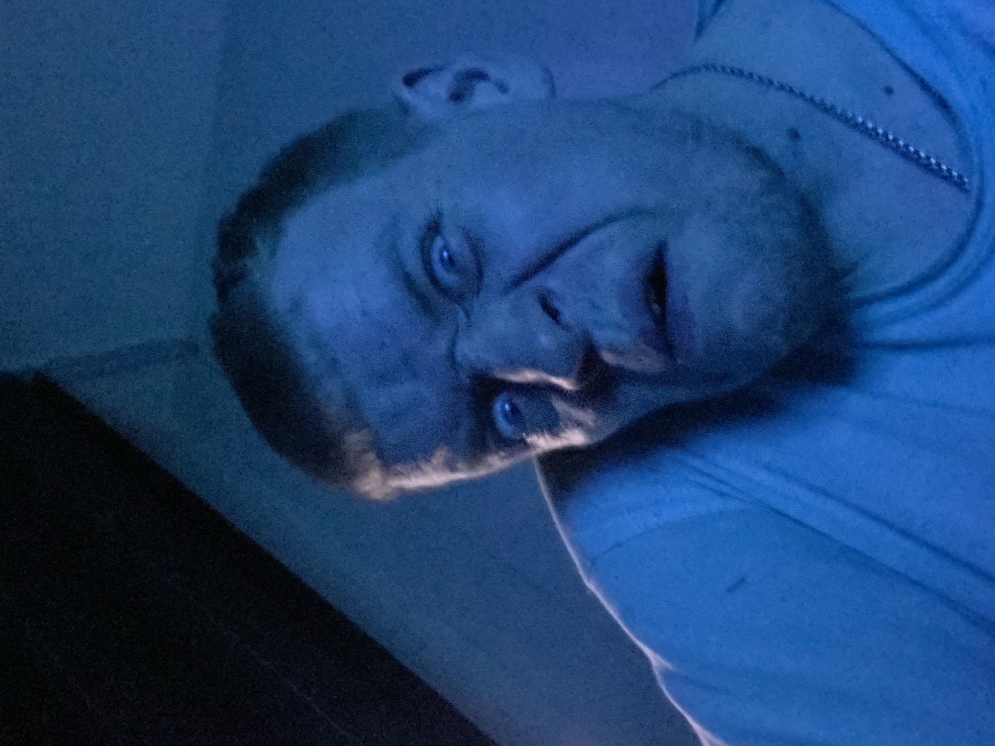 Close-up reaction shots and selfies taken in quick succession