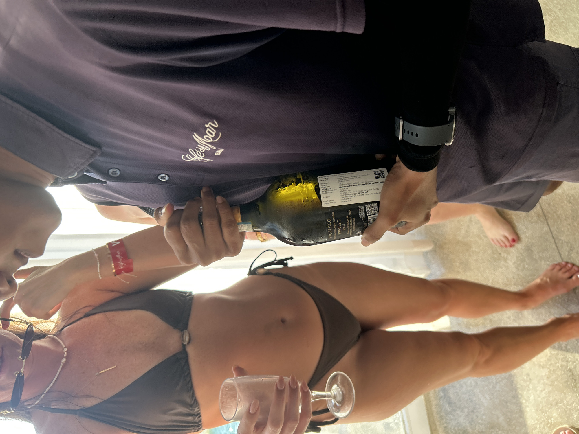 Prosecco toast at a Glenmar Bali event in North Kuta