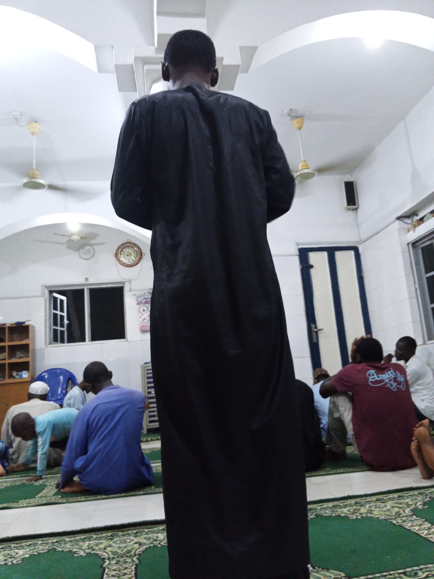 Prayer session and motivational messages documented in Nigerian mosque