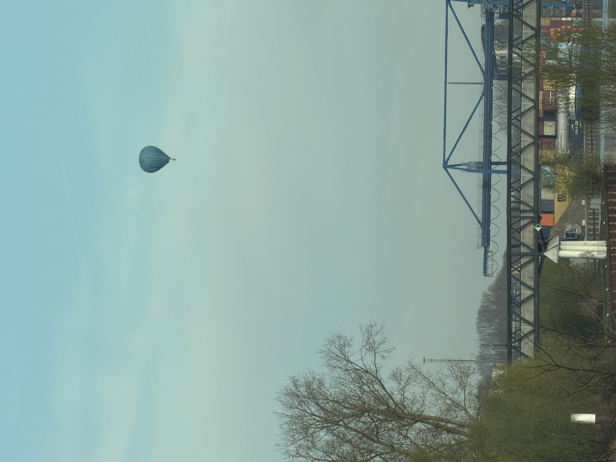 Hot air balloon spotted over Veghel, Netherlands morning sky