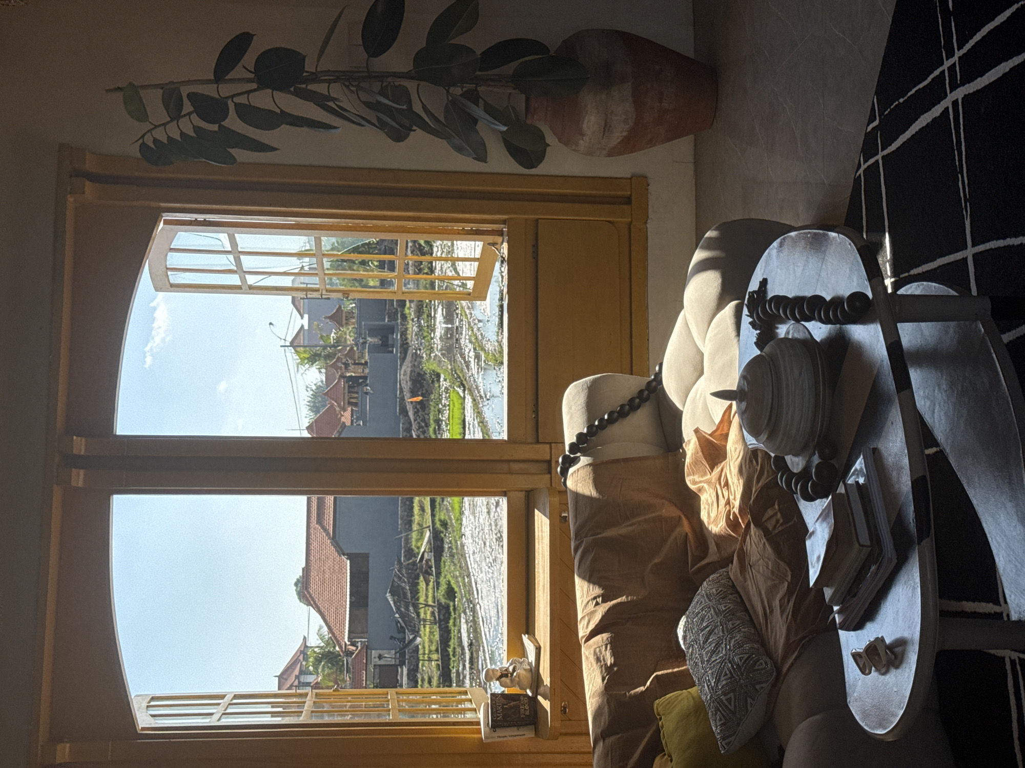 Lazy morning at a Mengwi villa with rice paddy views
