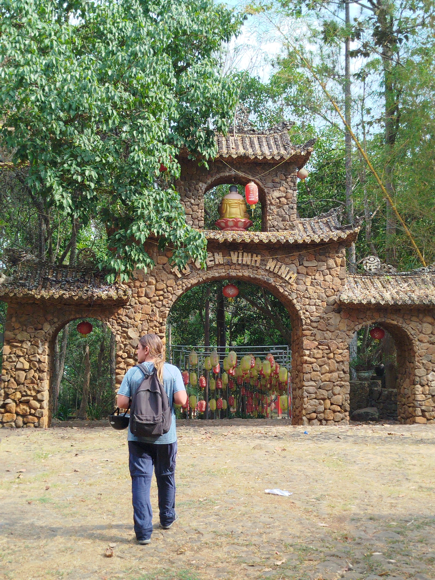 Morning visit documented at Vietnamese Buddhist nunnery complex