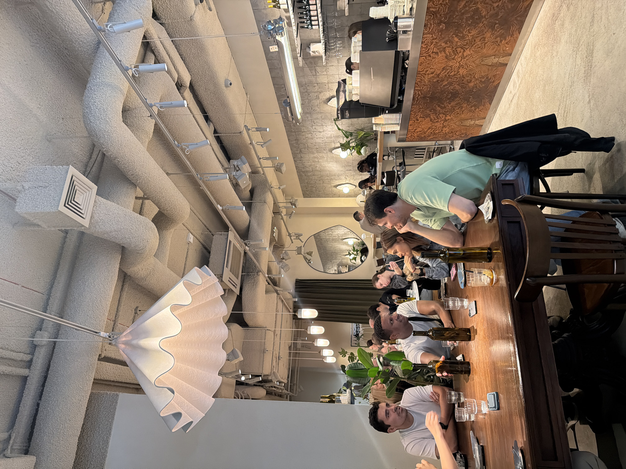 Group dinner at a well-designed restaurant table