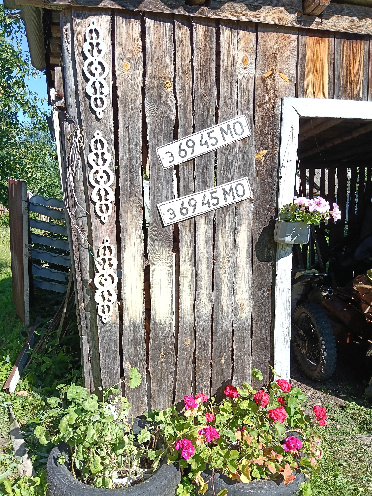 A Russian village garden in full summer bloom
