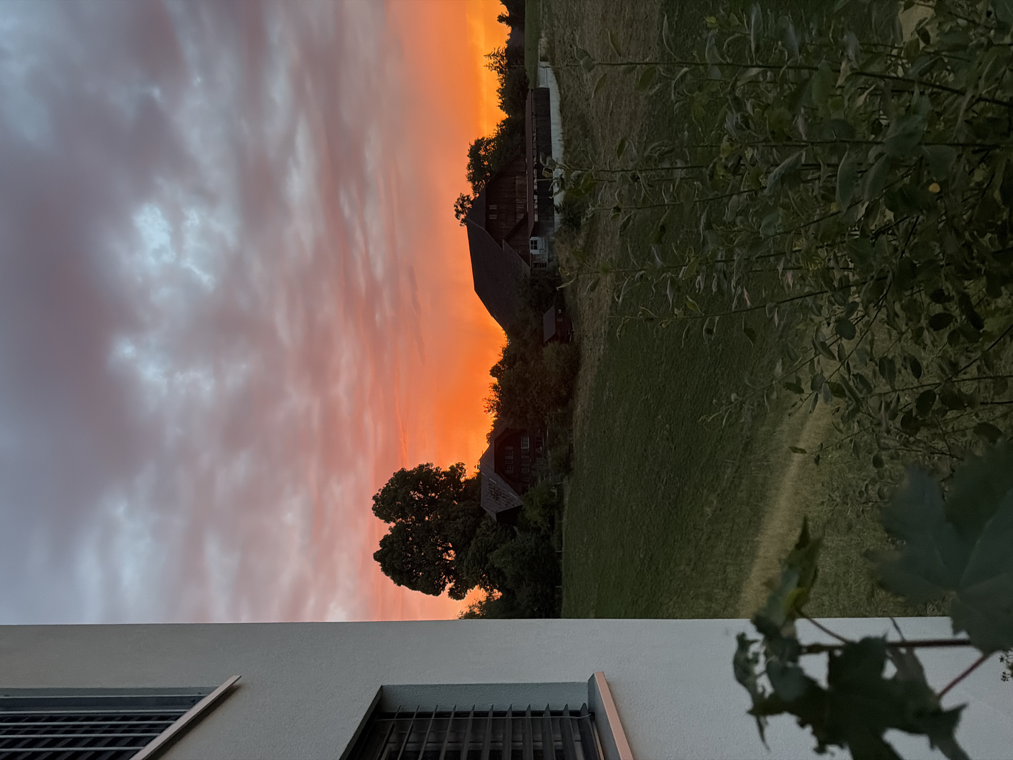 Sunset over the Swiss countryside in Ufhusen