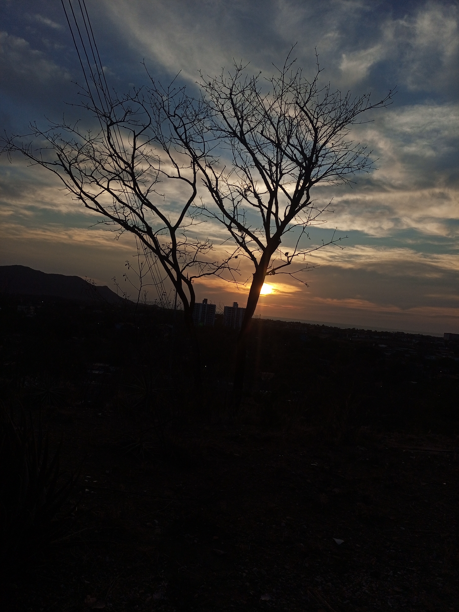 Sunset observed across Juan Griego and Altagracia, Venezuela