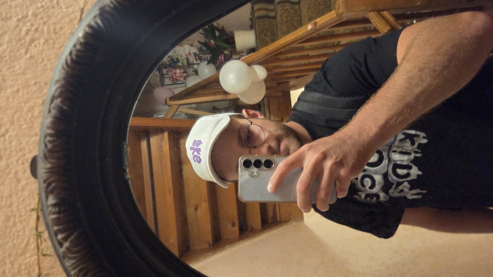 Selfies, a curious cat, and indoor life in Bania, Bulgaria