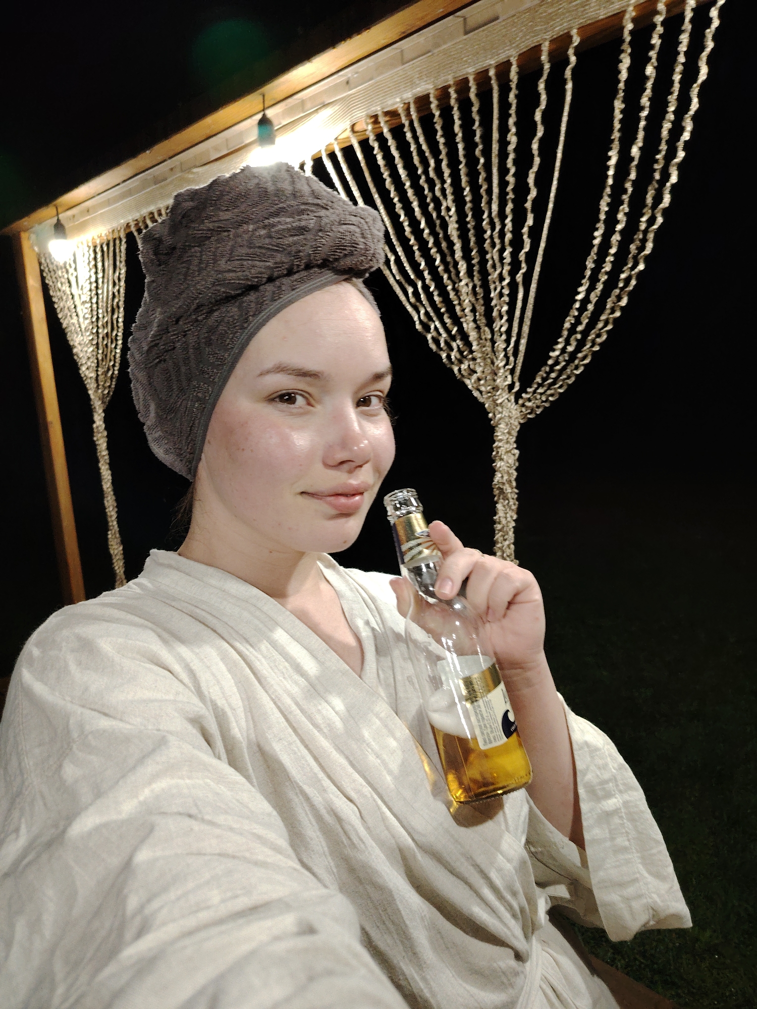 Women gather for evening social event in rural Russia