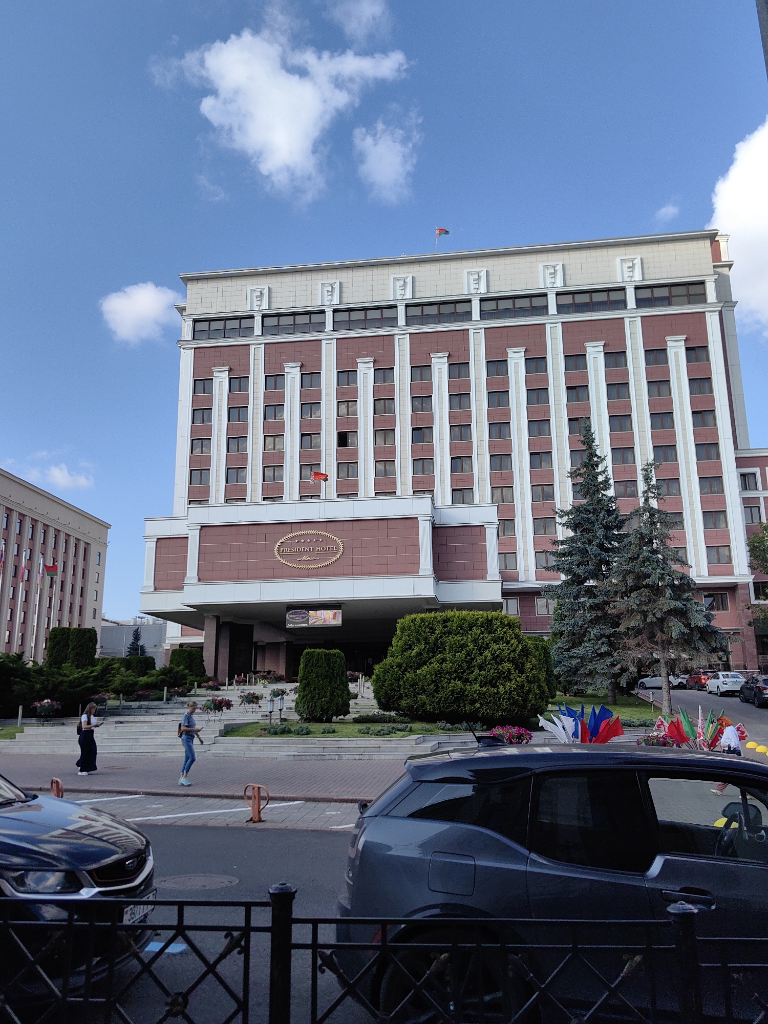 Minsk's 'Dandelion' sculpture outside the President Hotel