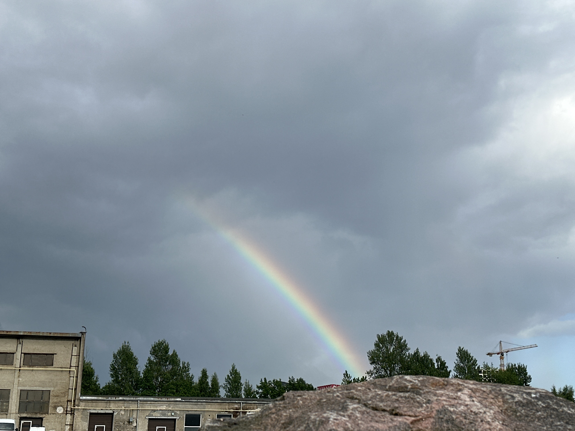 Multiple rainbows appear over Tallinn during dramatic weather