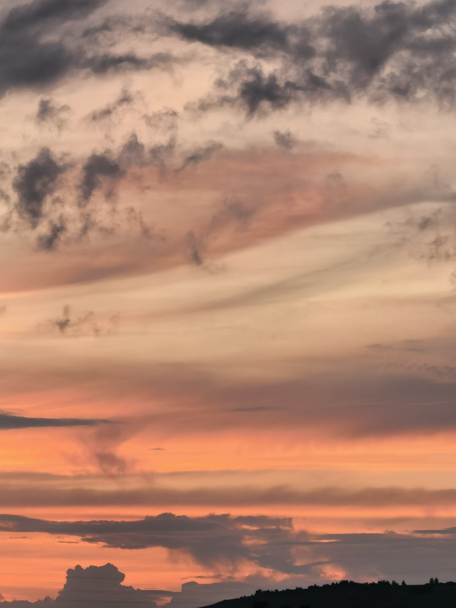 Krasnoyarsk sunset paints the sky in layered orange and pink