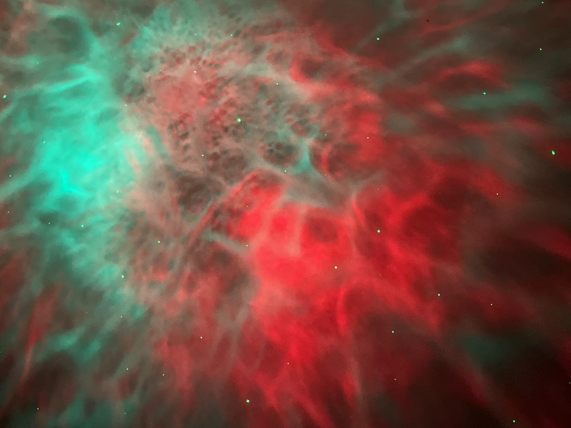 Evening in the city, nebula lights, and everyday objects