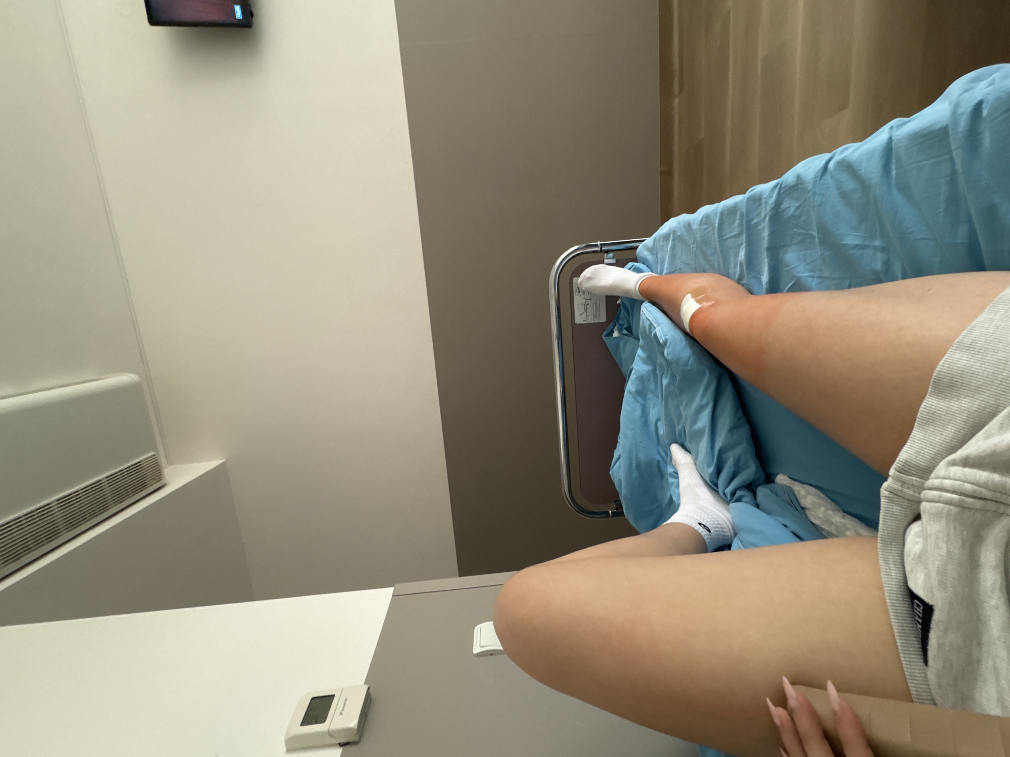 Patient receives medical treatment in Sofia hospital room