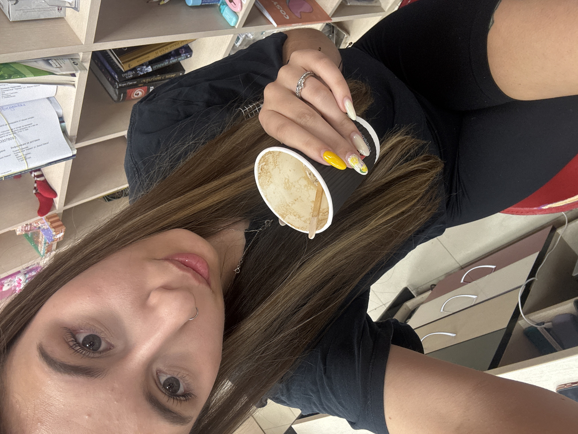 Books and coffee on a slow morning in Veliko Tarnovo