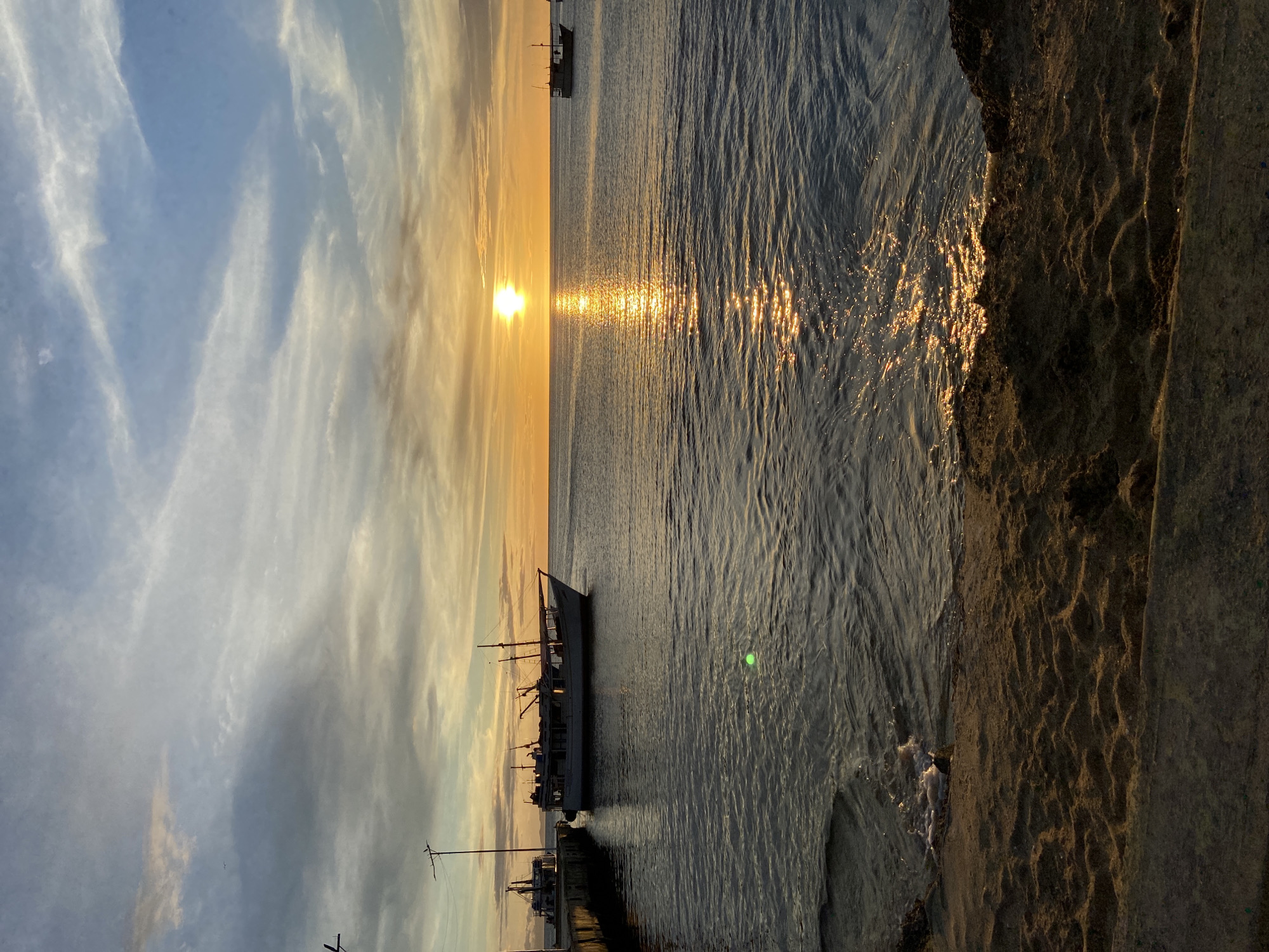 Sunset over Juan Griego's coastline, Venezuela
