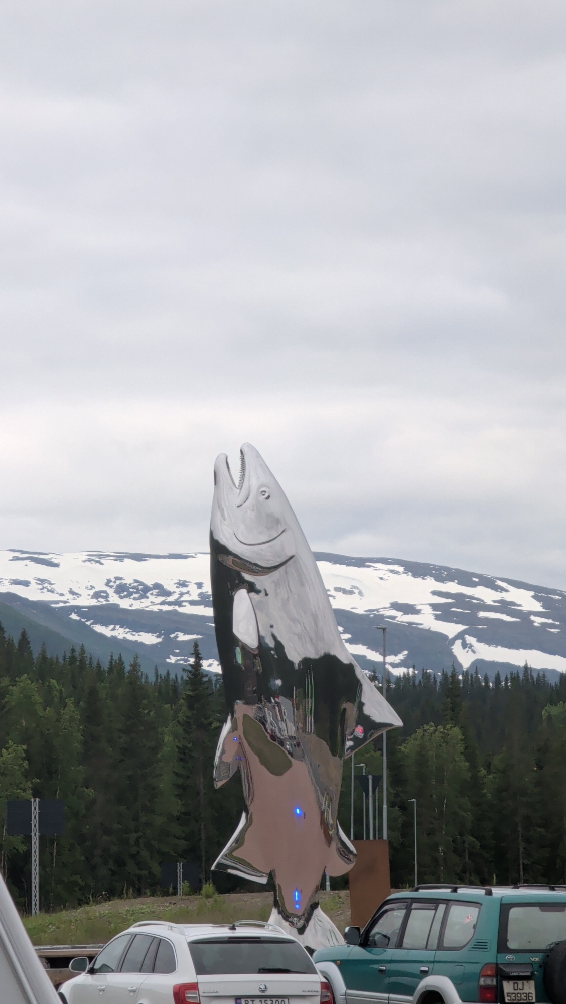 Afternoon wander through Trofors: sculpture, riverbank, and wildflowers