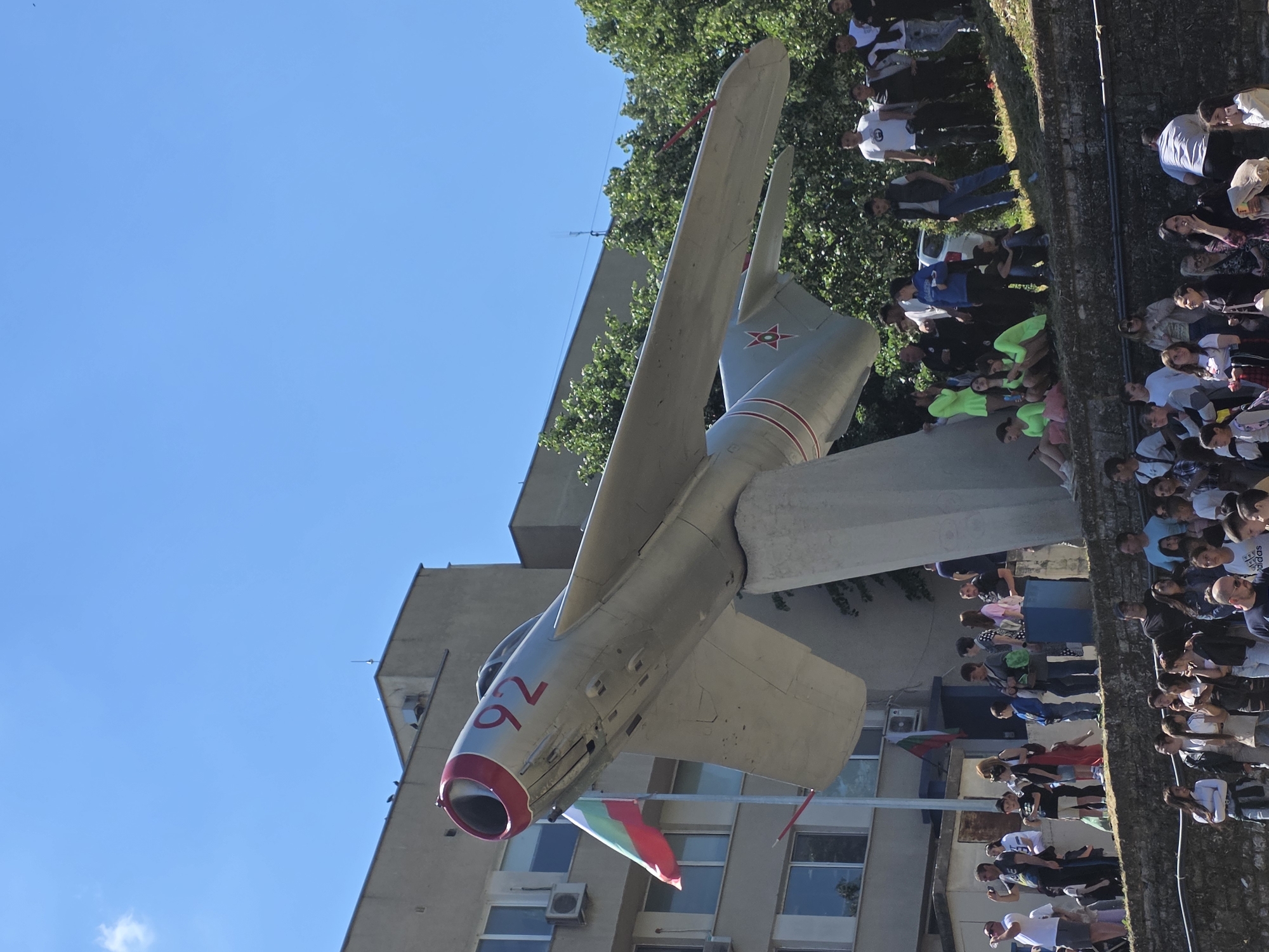 MiG-17 fighter jet monument spotted on Yambol building