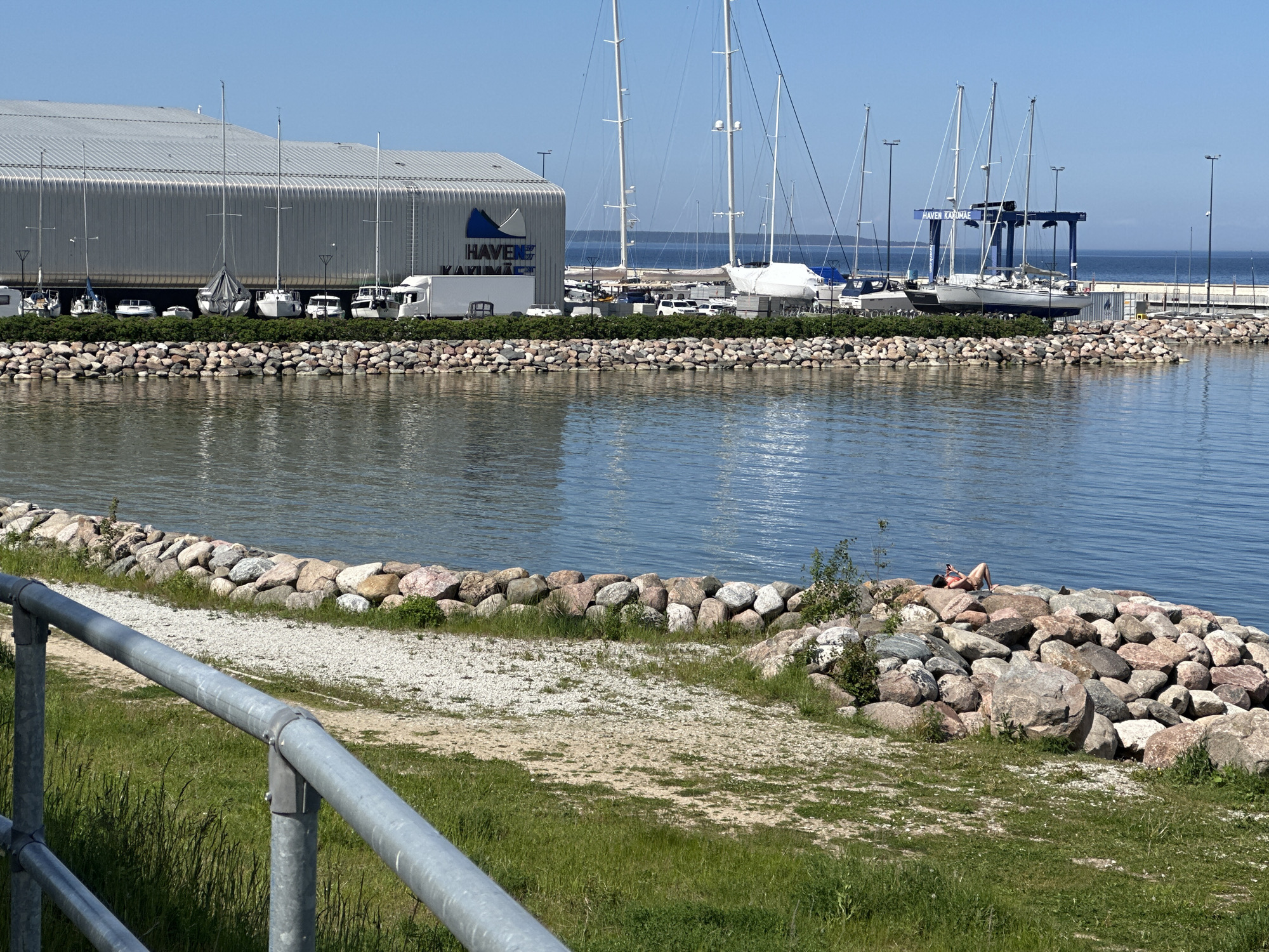 Sunny morning walk documented at Tallinn marina and coastline