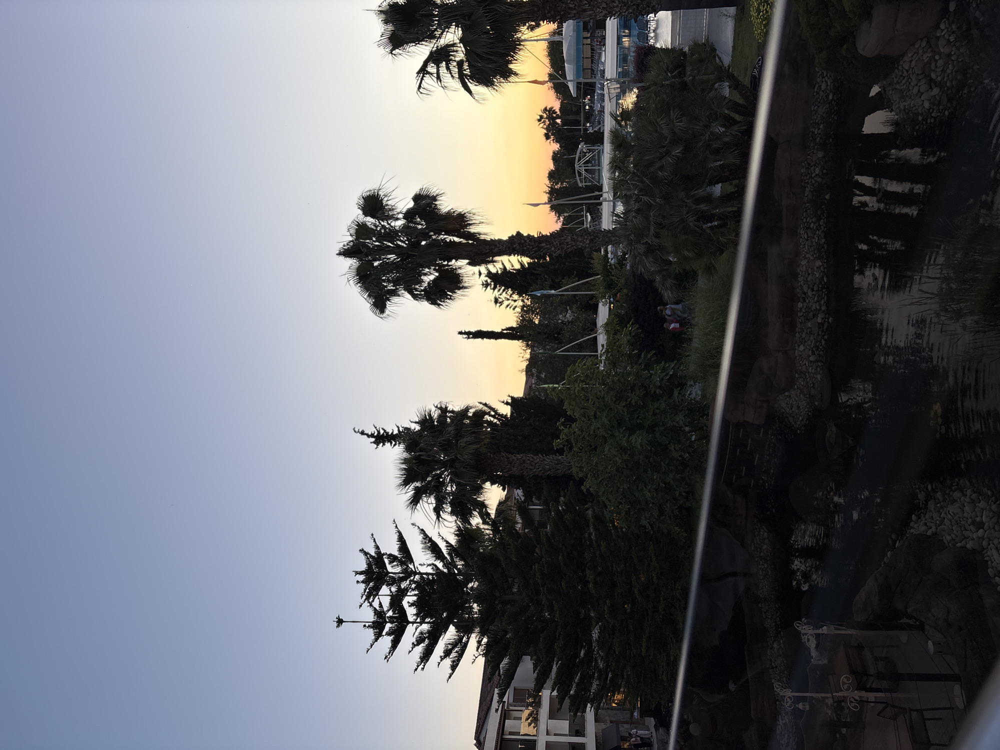 Sunset captured at resort in Selçuk, Turkey