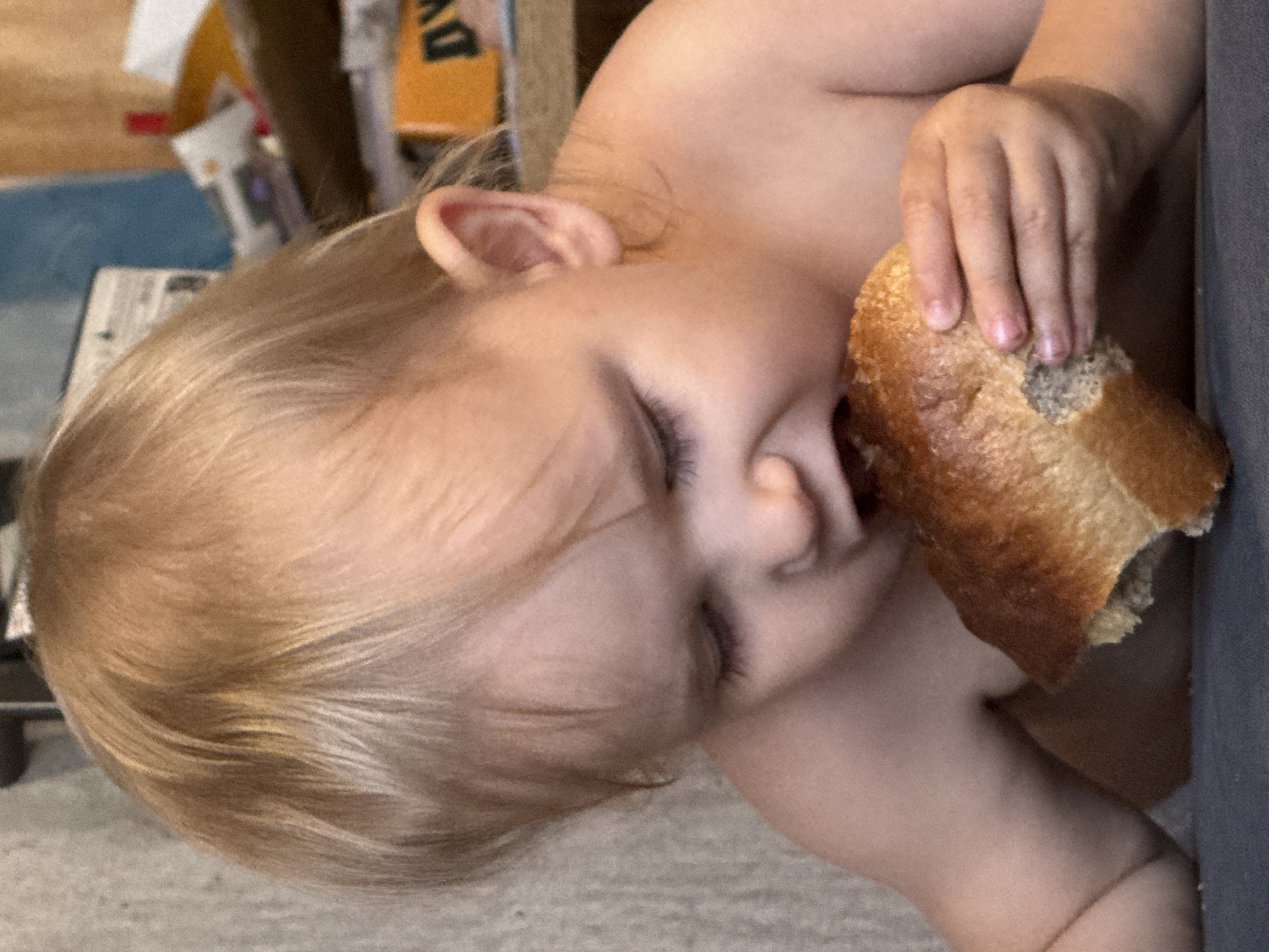 Playful toddler moments captured close-up in Moscow