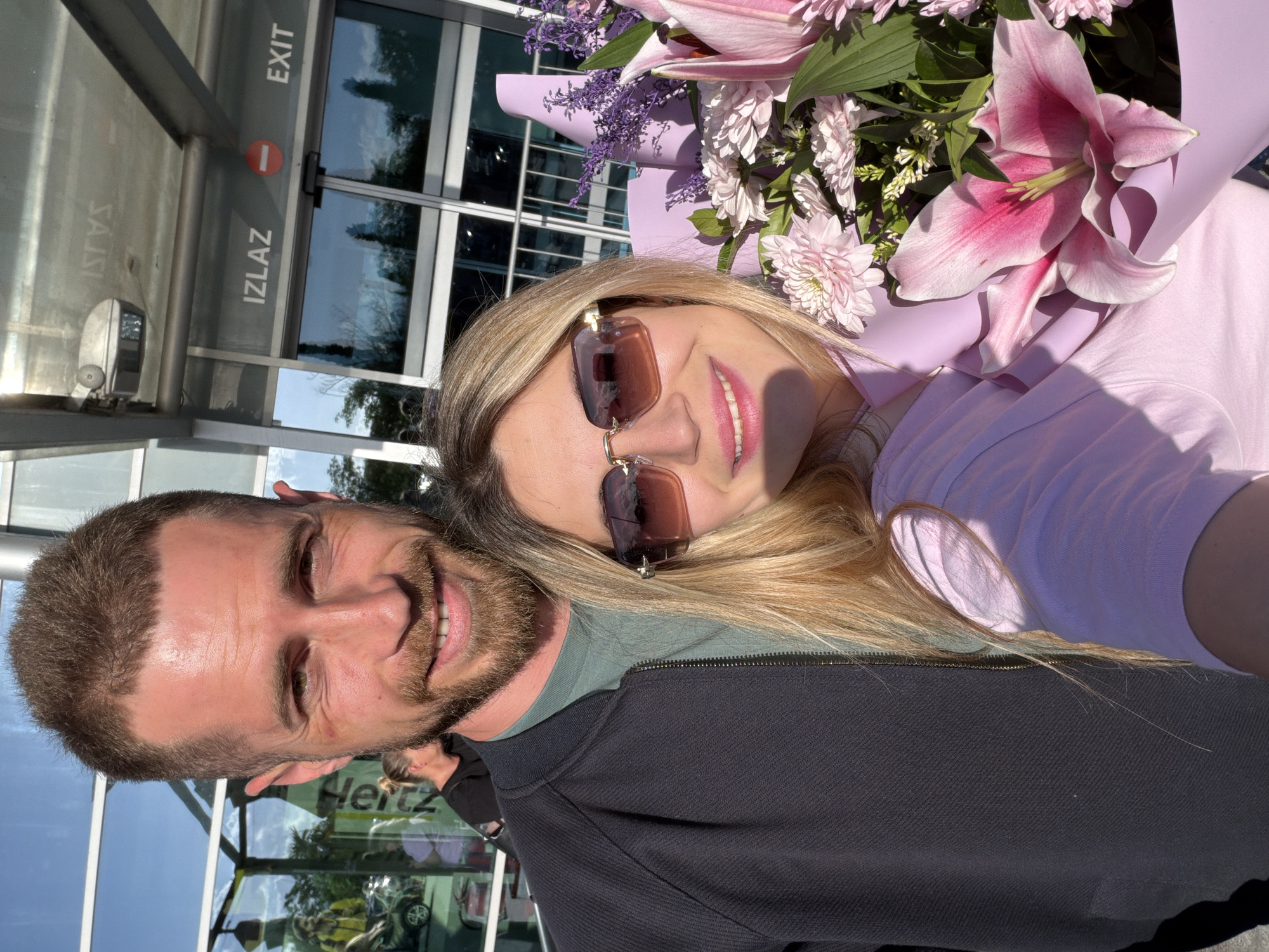 Travelers document arrival moments at Podgorica Airport Montenegro