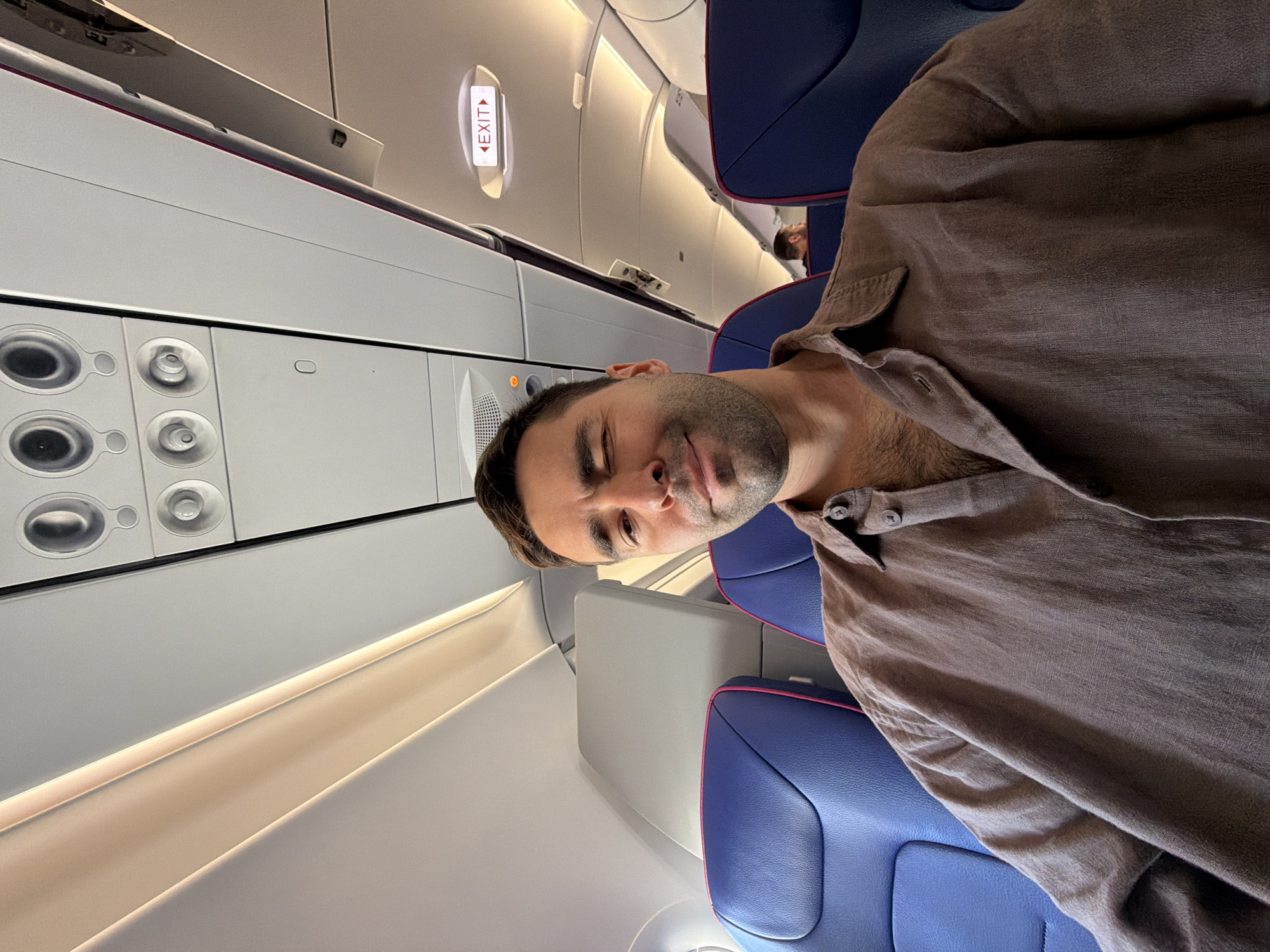 Inside and outside the plane at Barcelona El Prat