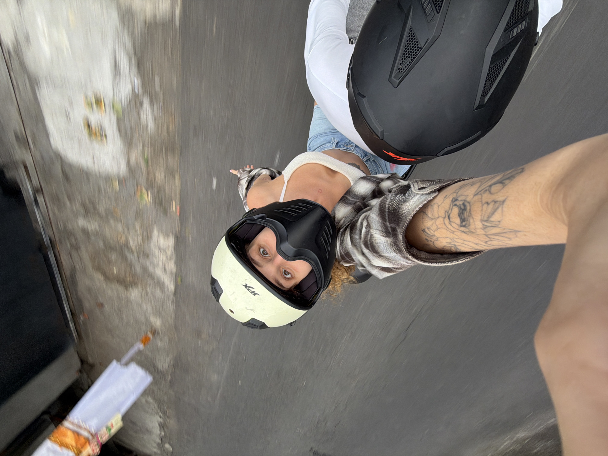 Motorbike ride through North Kuta streets, Bali