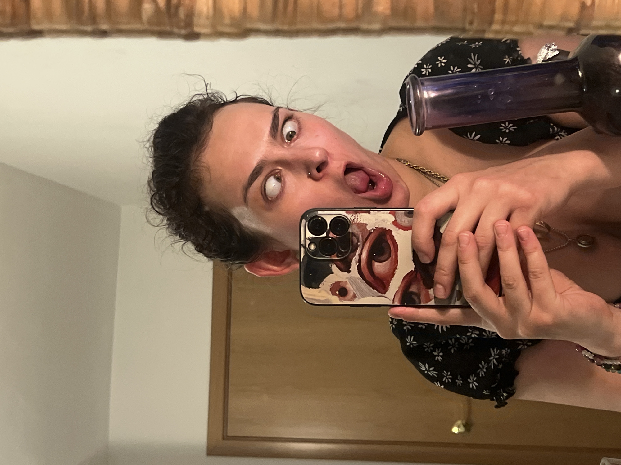 Woman Takes Multiple Mirror Selfies in Picassent, Spain