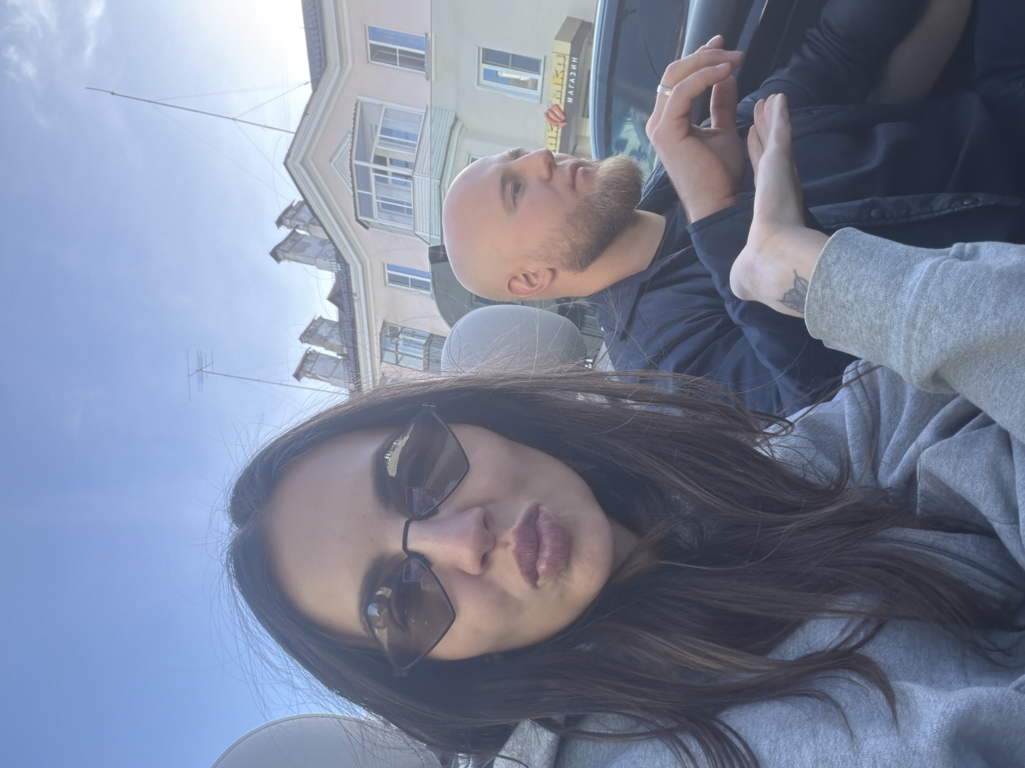 Mini Cooper passengers document sunny drive through Zheleznogorsk