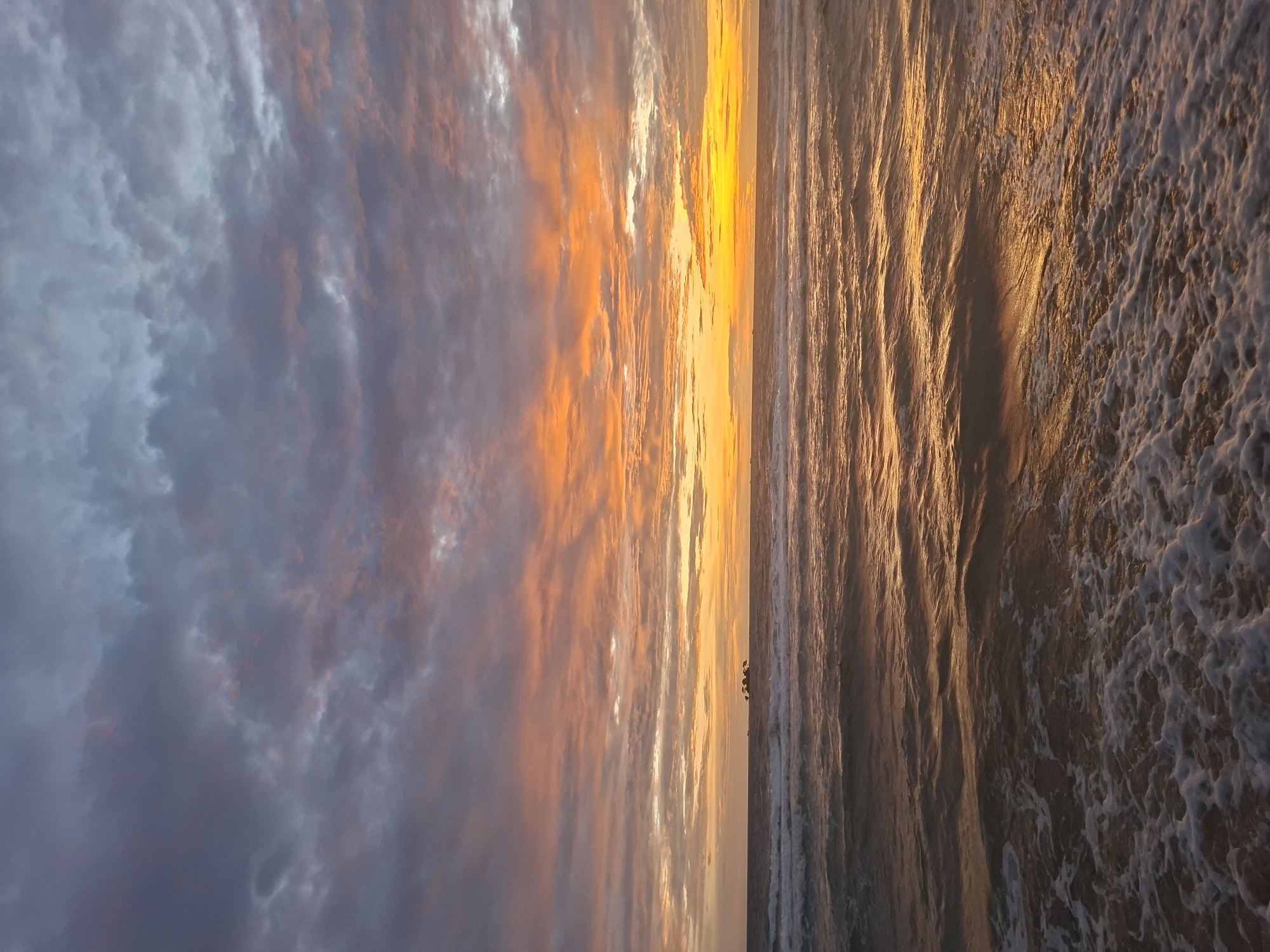 Sunset over Phú Quốc's western coast, sky and shoreline