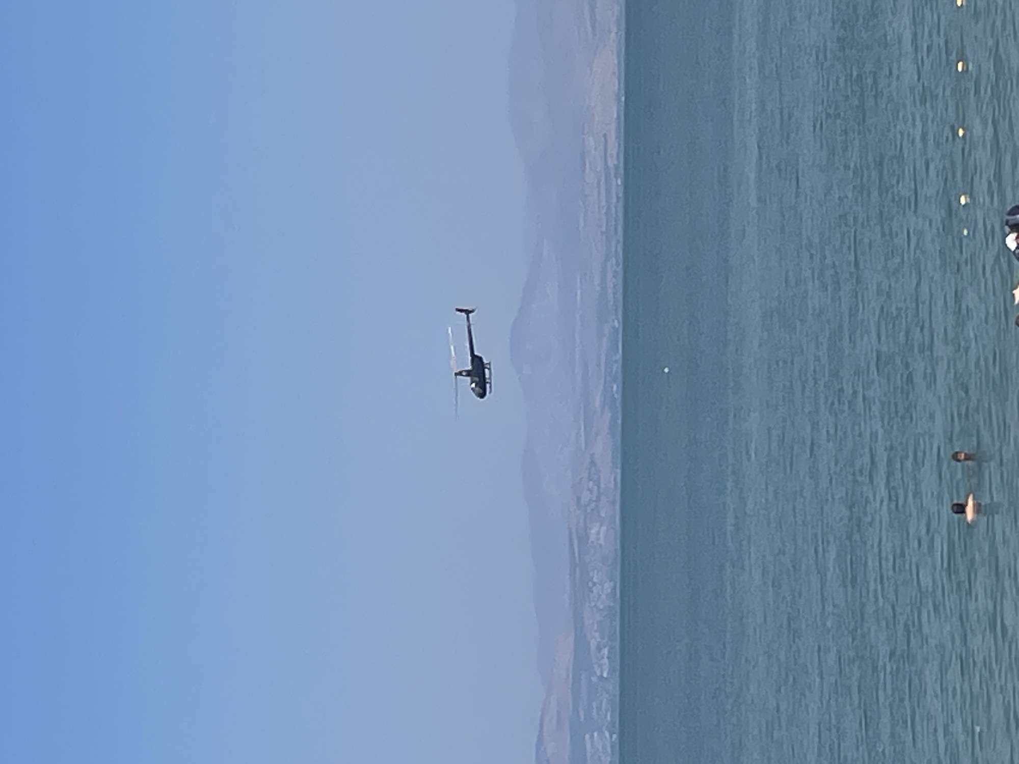 Summer morning on the Sea of Galilee, full of water activity