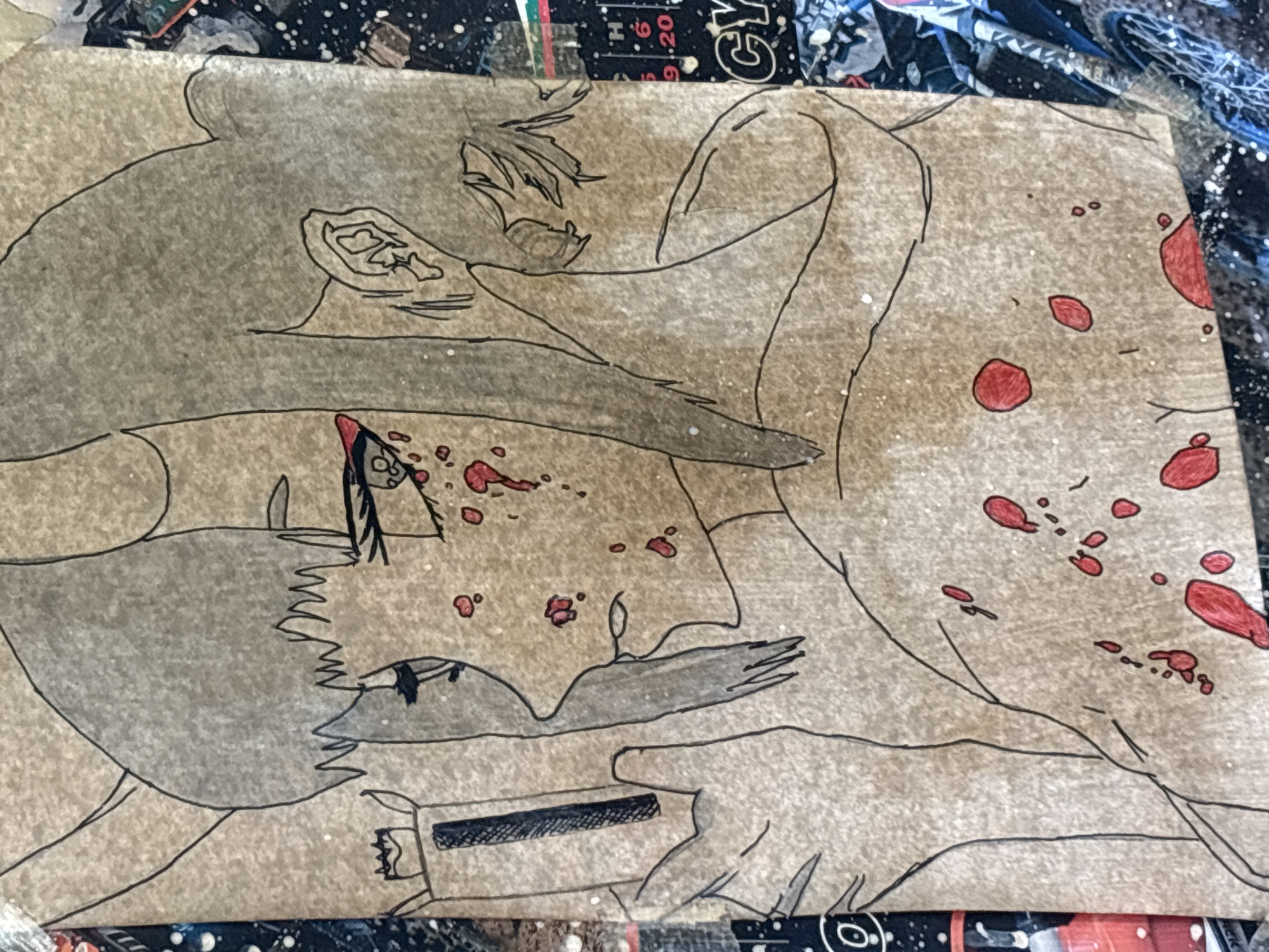Morning collection of sketches and objects documented in Bulgarian village