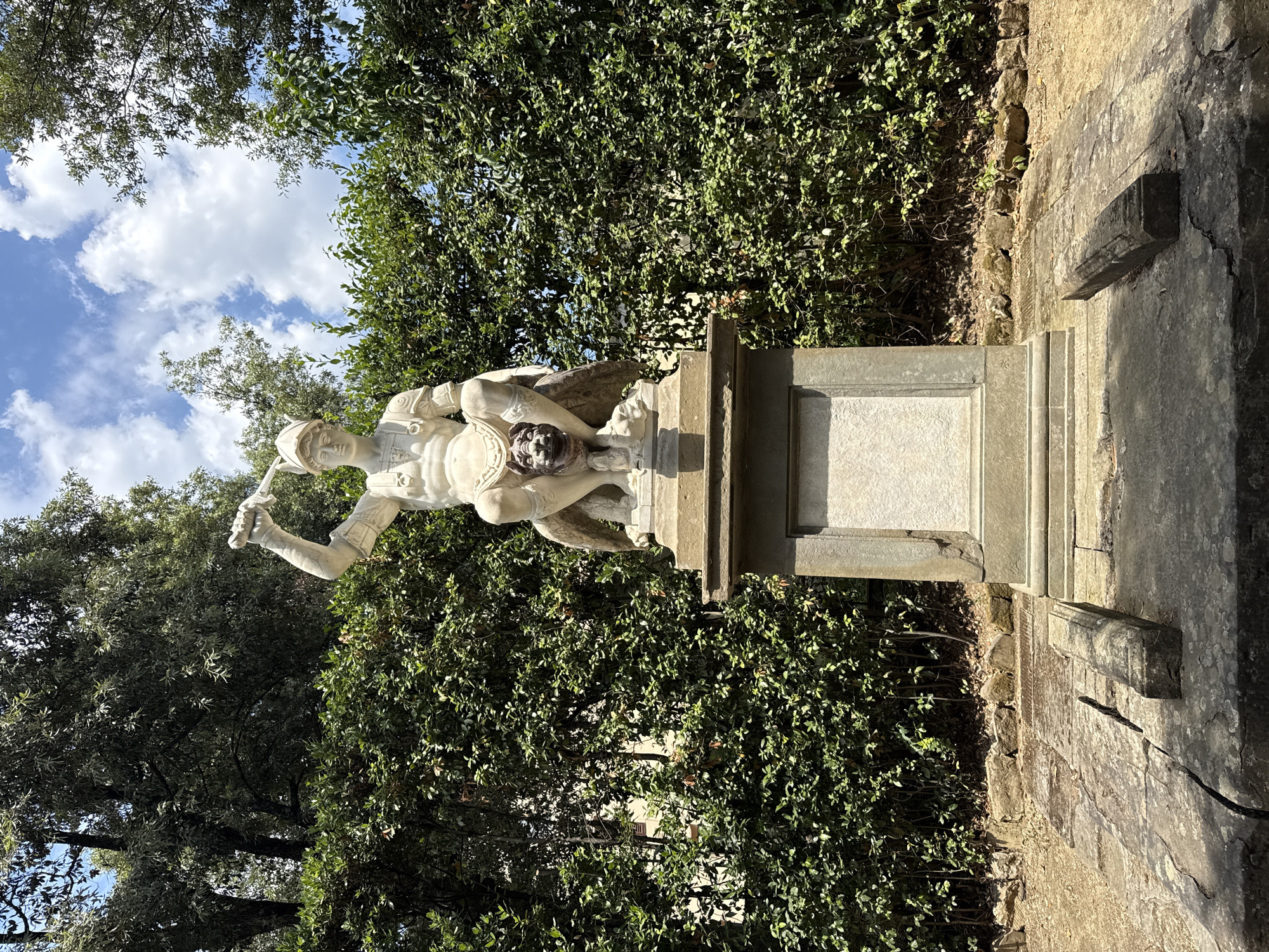 Wandering Florence's Boboli Gardens among classical sculptures