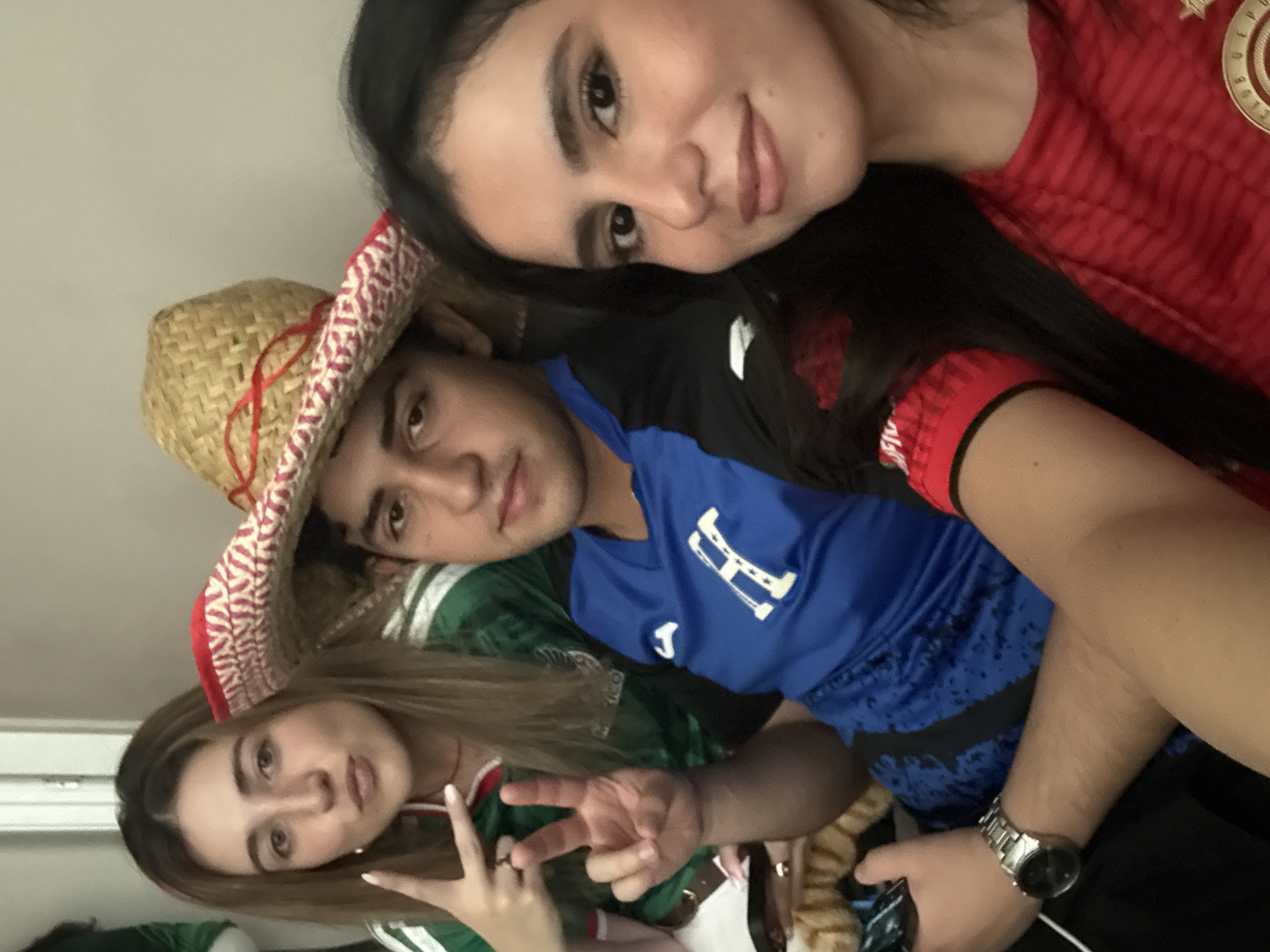 College Station residents pose for casual photos in soccer jerseys