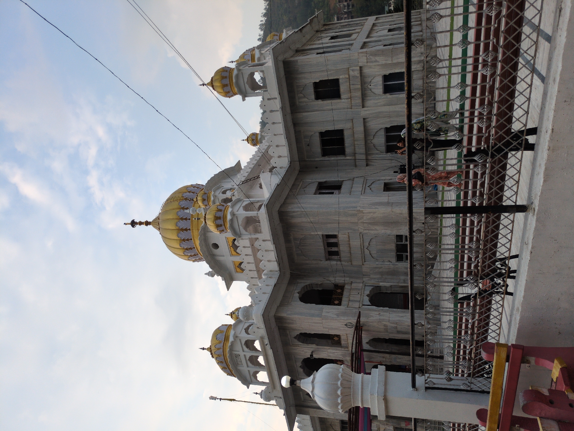 Sikh temple and streets of Mandi, India