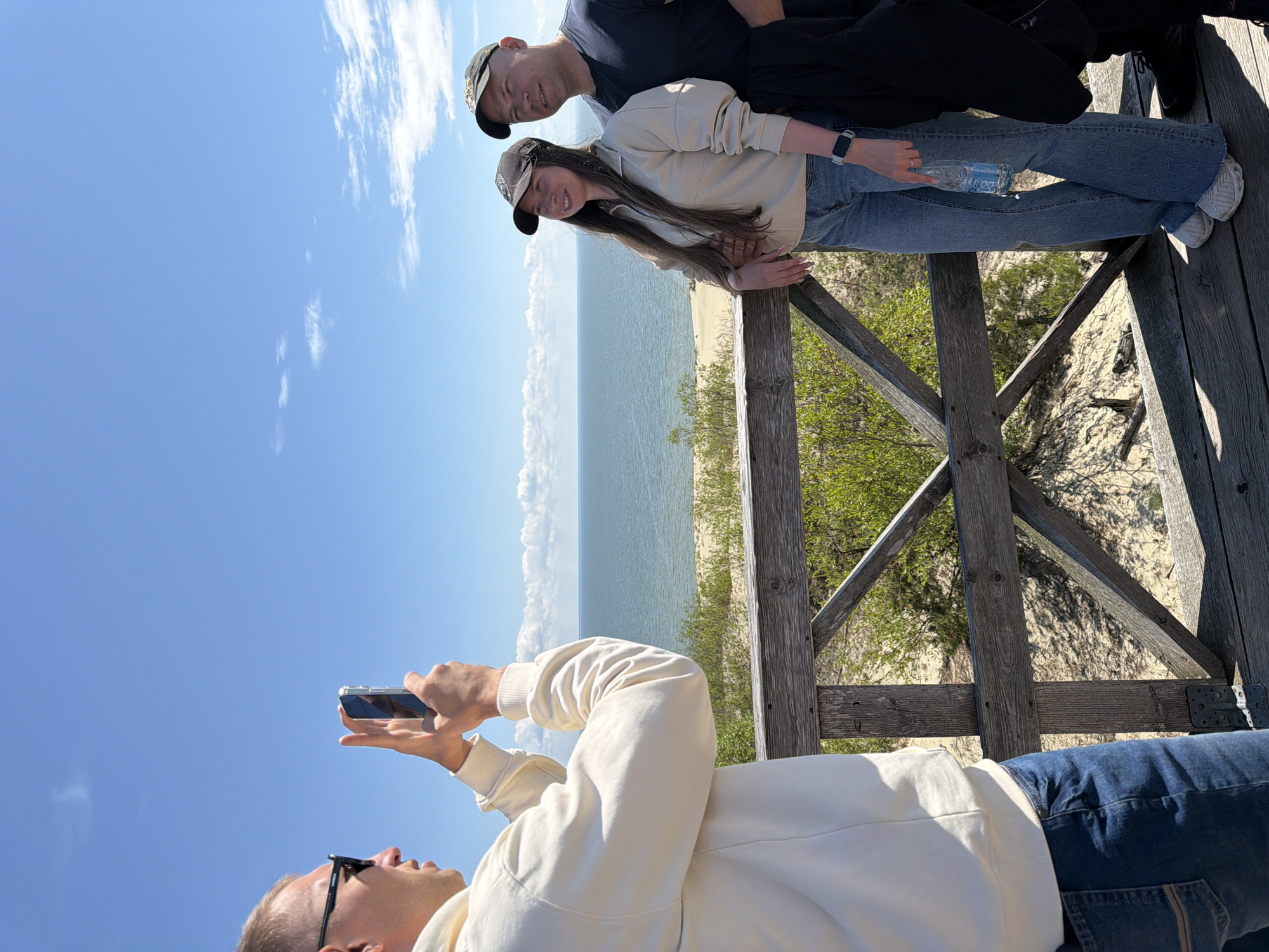 Tourists gather at Baltic Sea viewing platforms in Morskoye