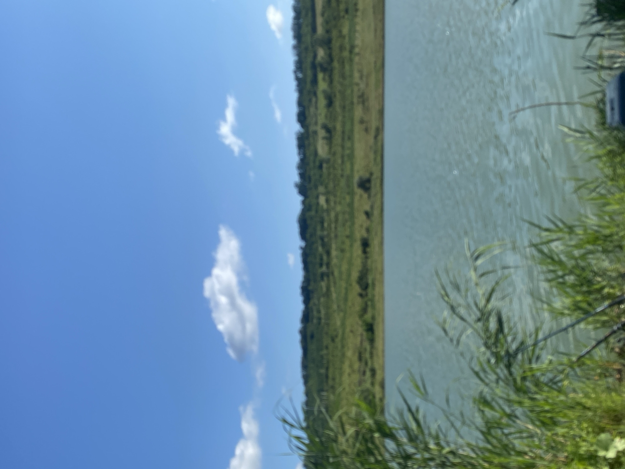 Calm lakeside scenery in rural Moldova on a summer morning