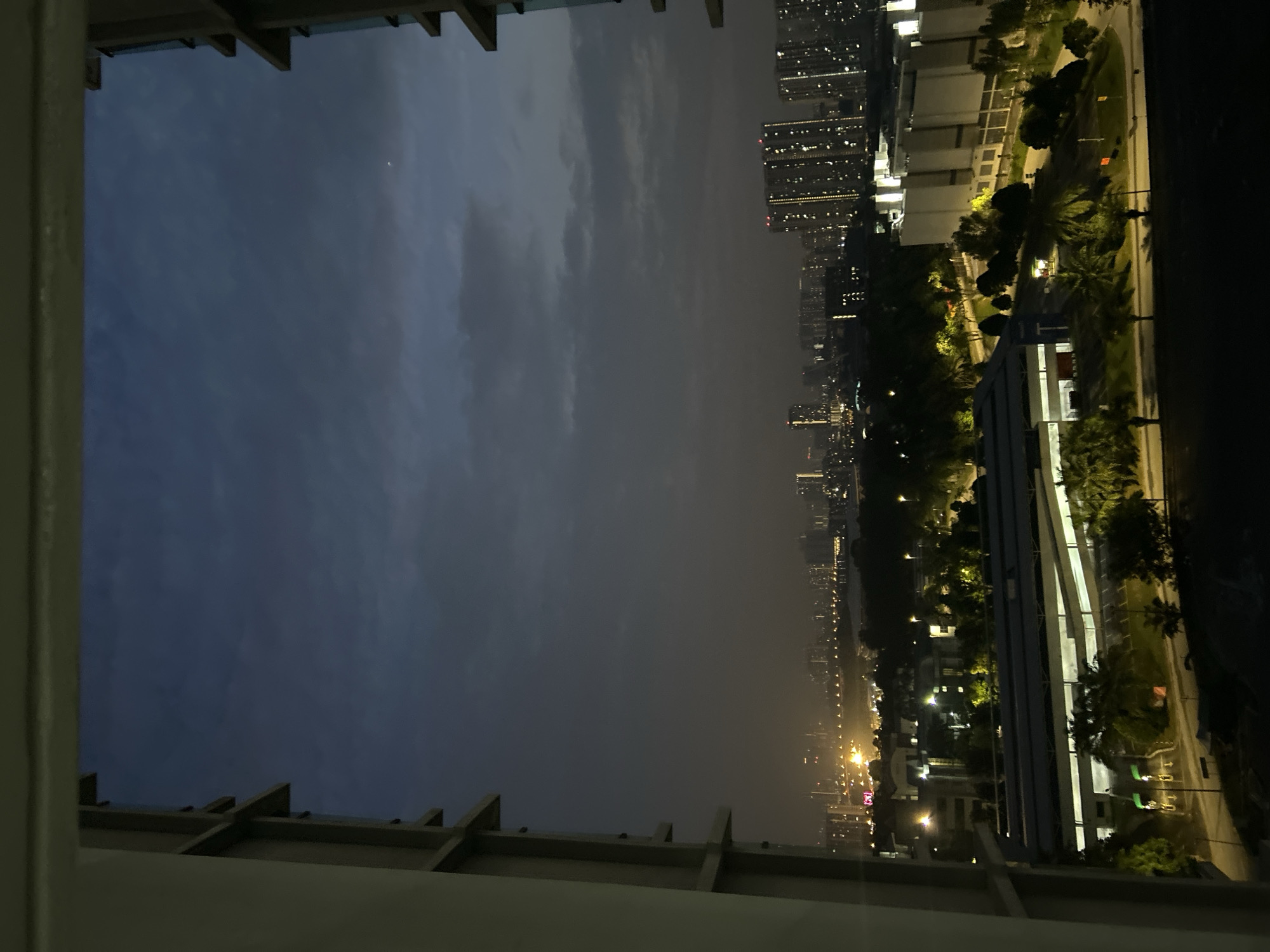 Nighttime cityscape views captured from elevated Kuala Lumpur location
