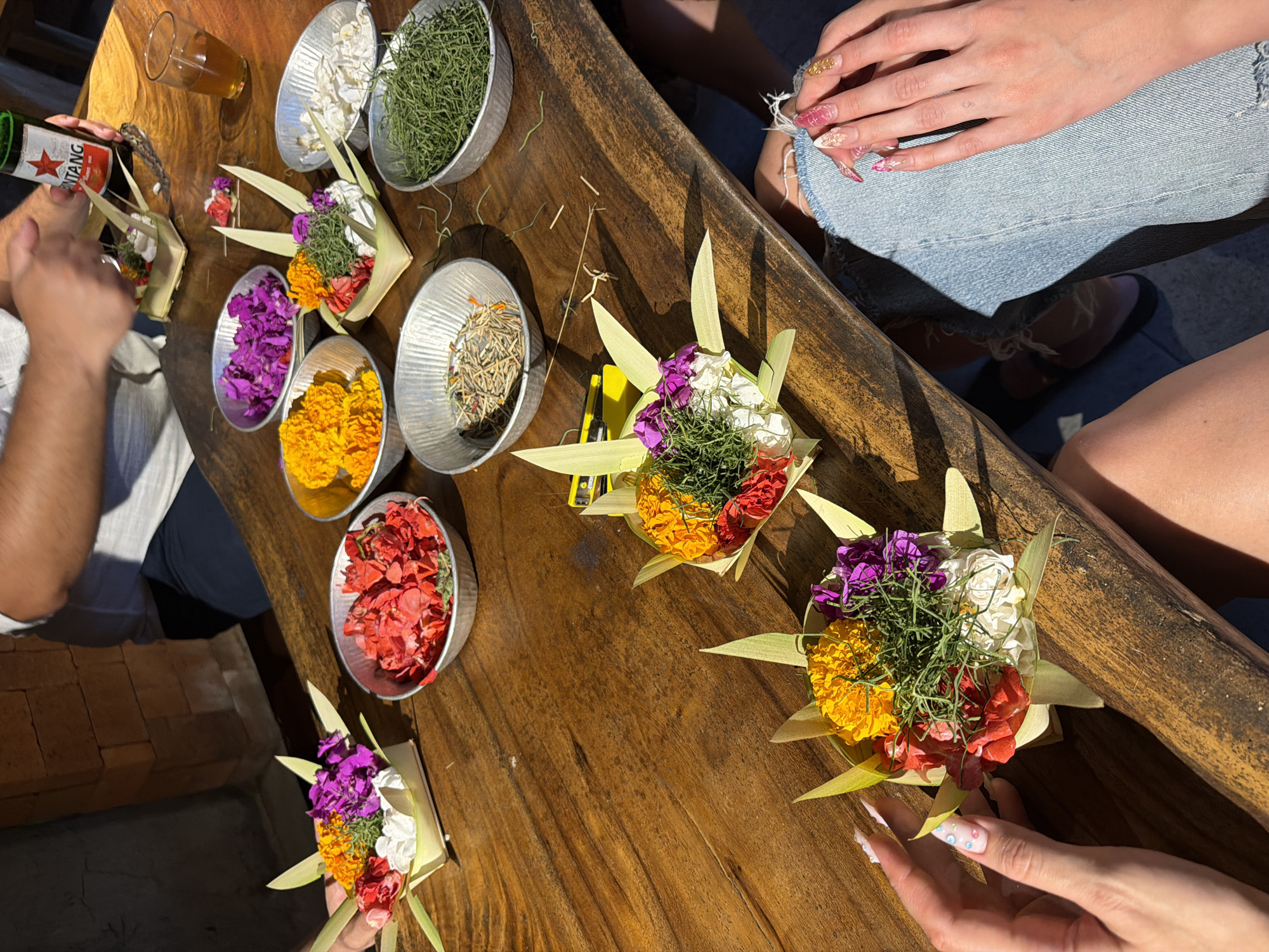 Traditional Balinese cooking and craft workshop held in Mengwi
