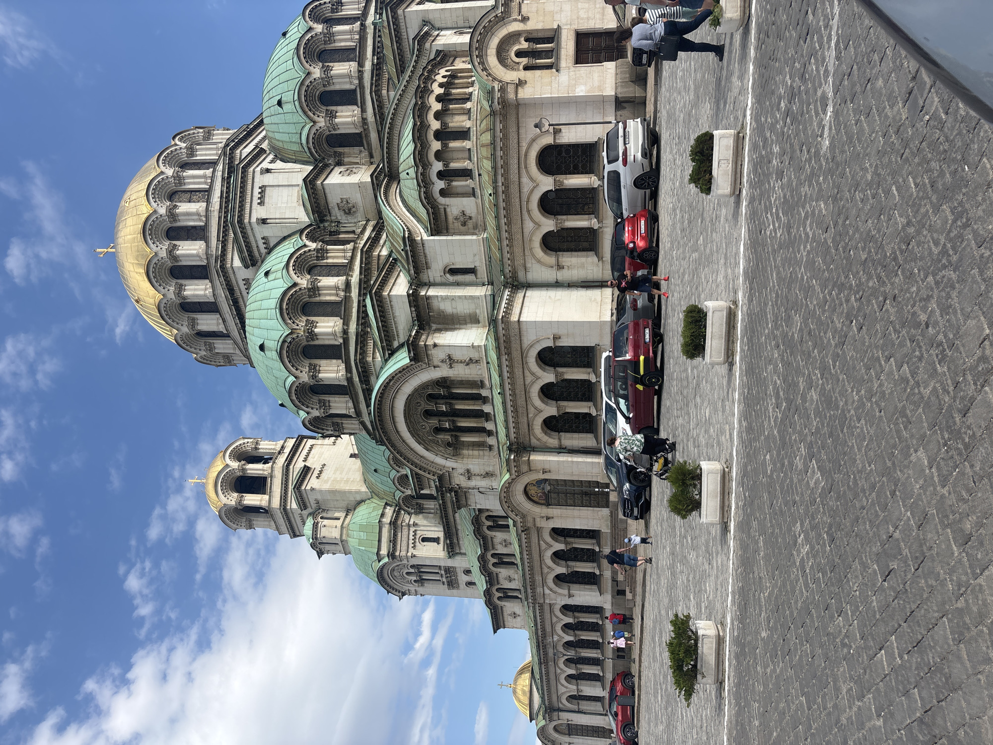 Morning scene at Alexander Nevsky Cathedral, Sofia, Bulgaria