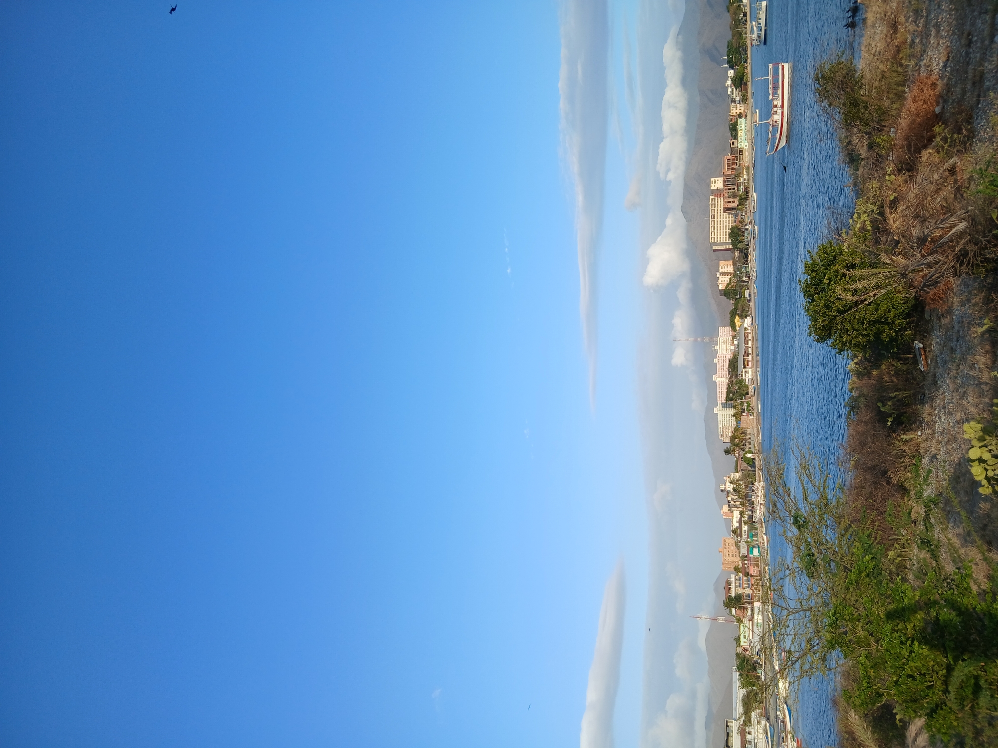 Evening coastal scenes documented around Juan Griego bay area